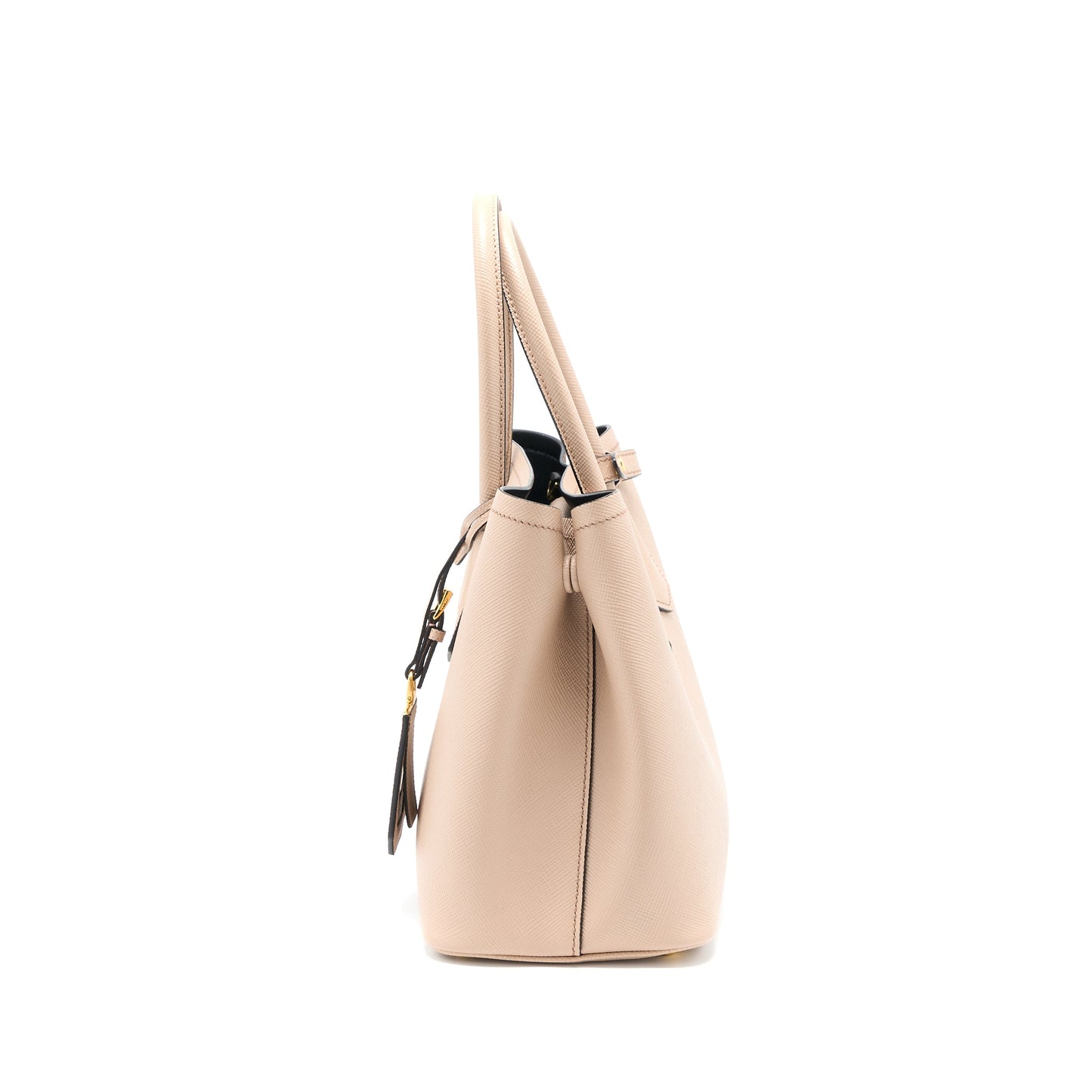 Prada Saffiano Cuir Tote Purse Calfskin Cammeo/Nero