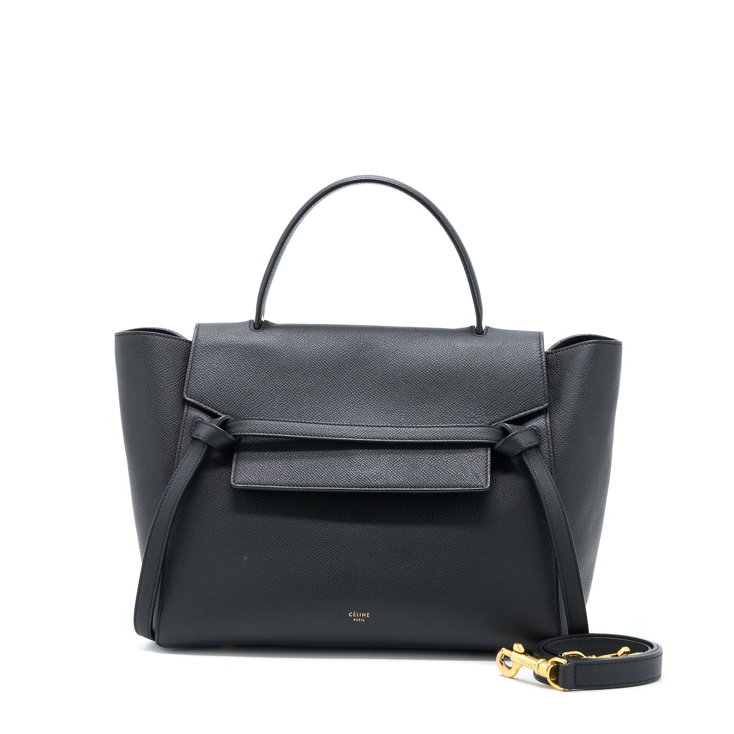 Celine Mini Belt Purse Grained Calfskin Black