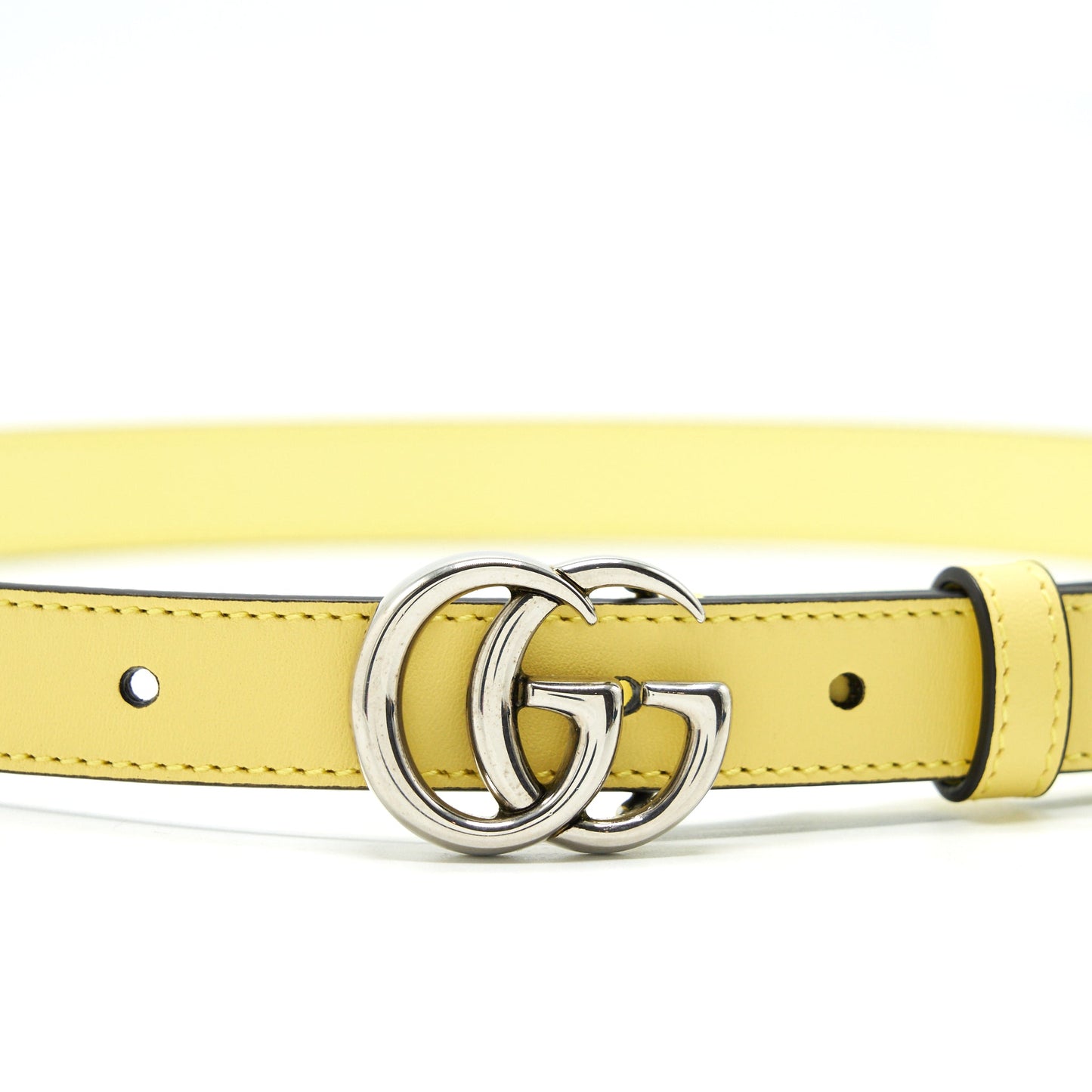 Gucci Size75 Leather Belt Buckle Yellow