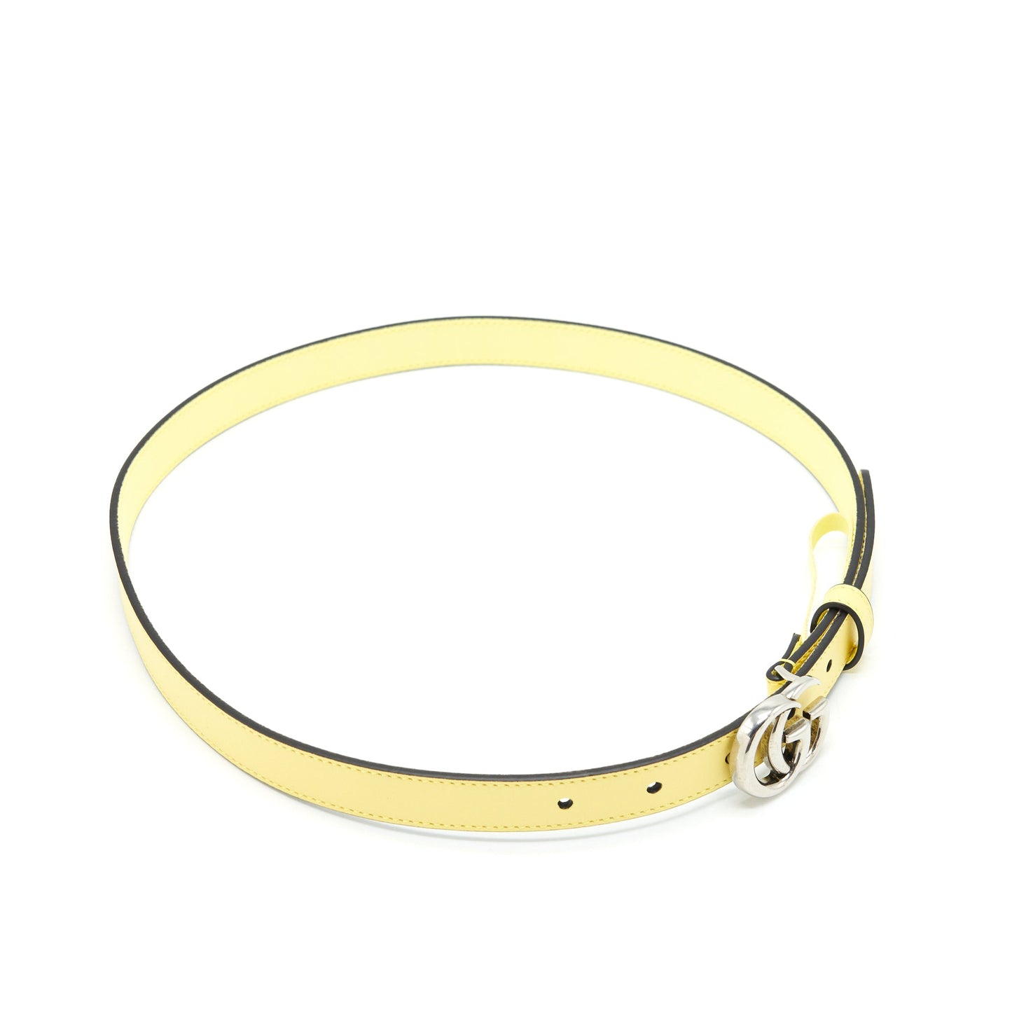 Gucci Size75 Leather Belt Buckle Yellow