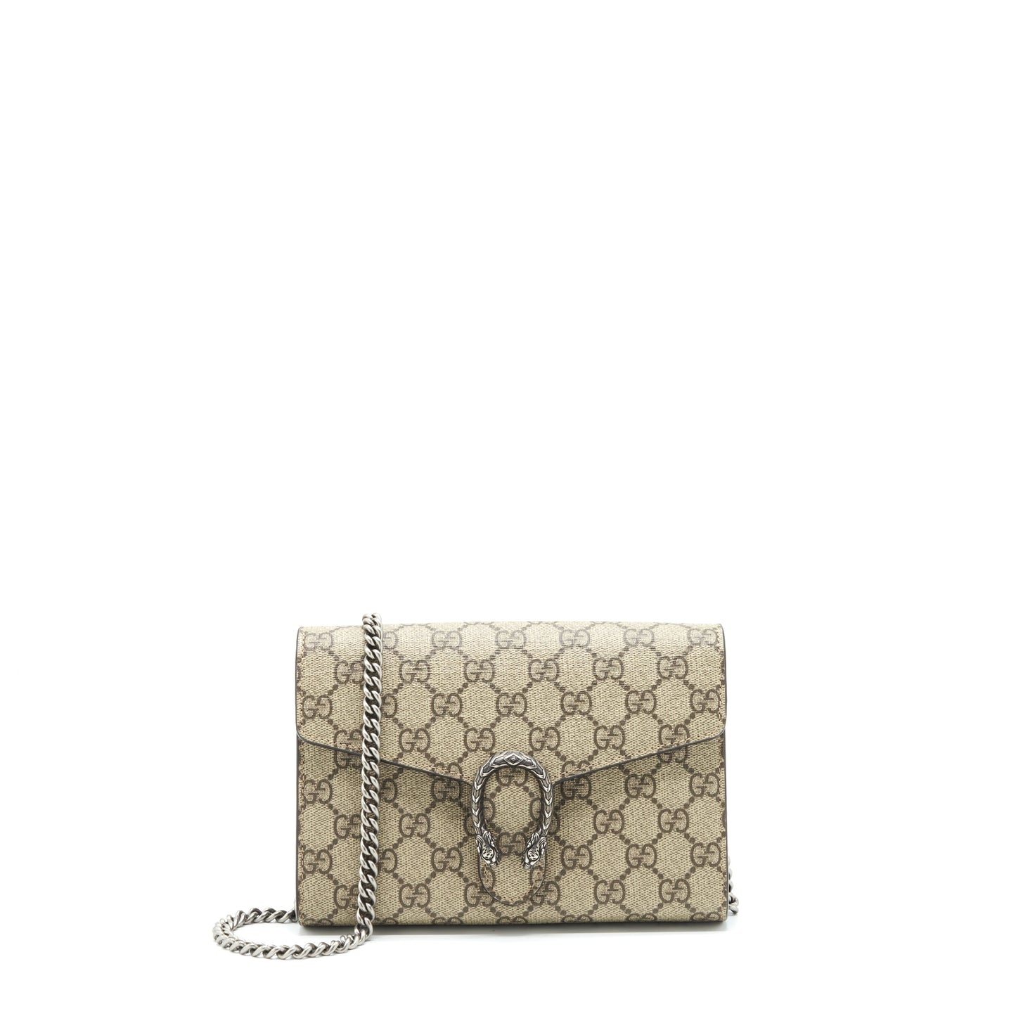 Gucci Dionysus Supreme Chain Wallet Beige