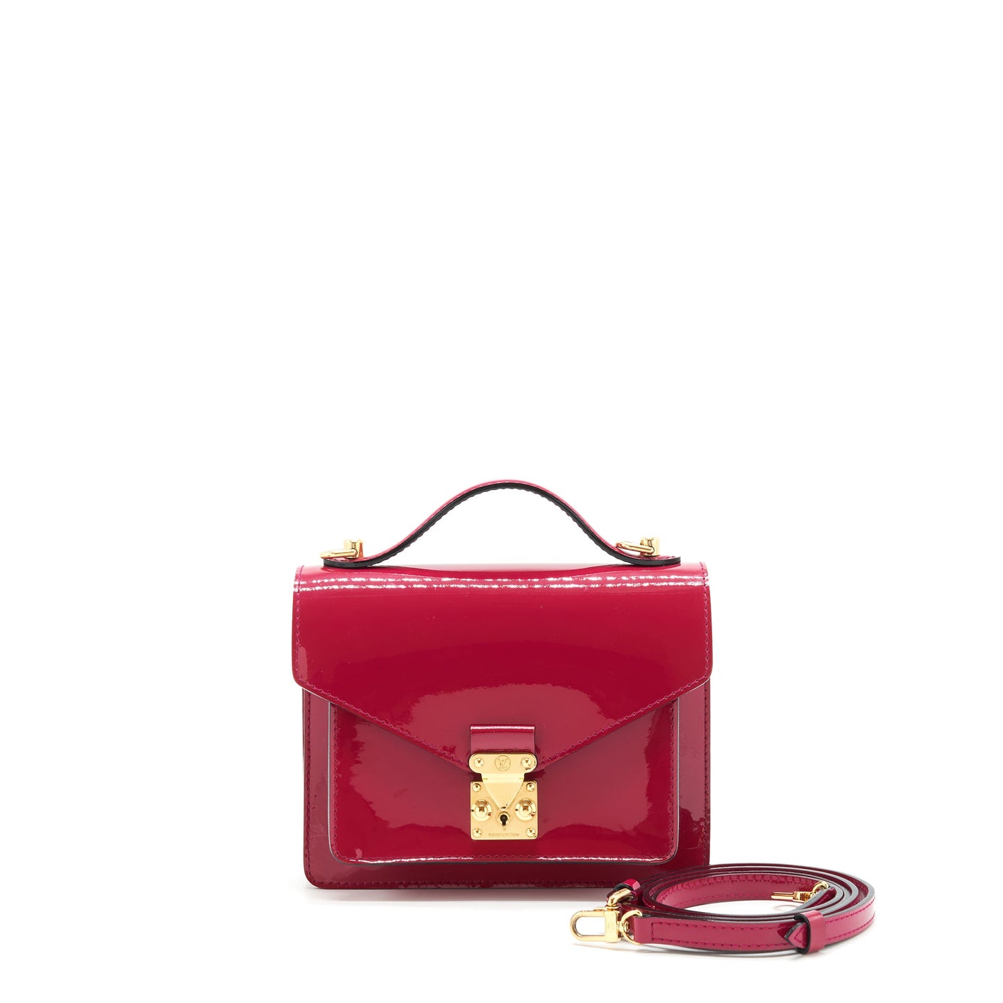 Louis Vuitton messenger Purse crossbody patent Raspberry Red