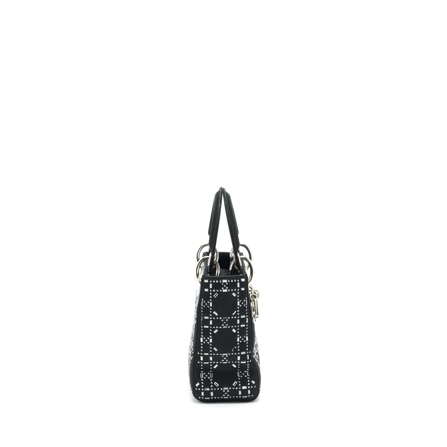 Dior Mini Lady Dior Satin Black With Crystal Black