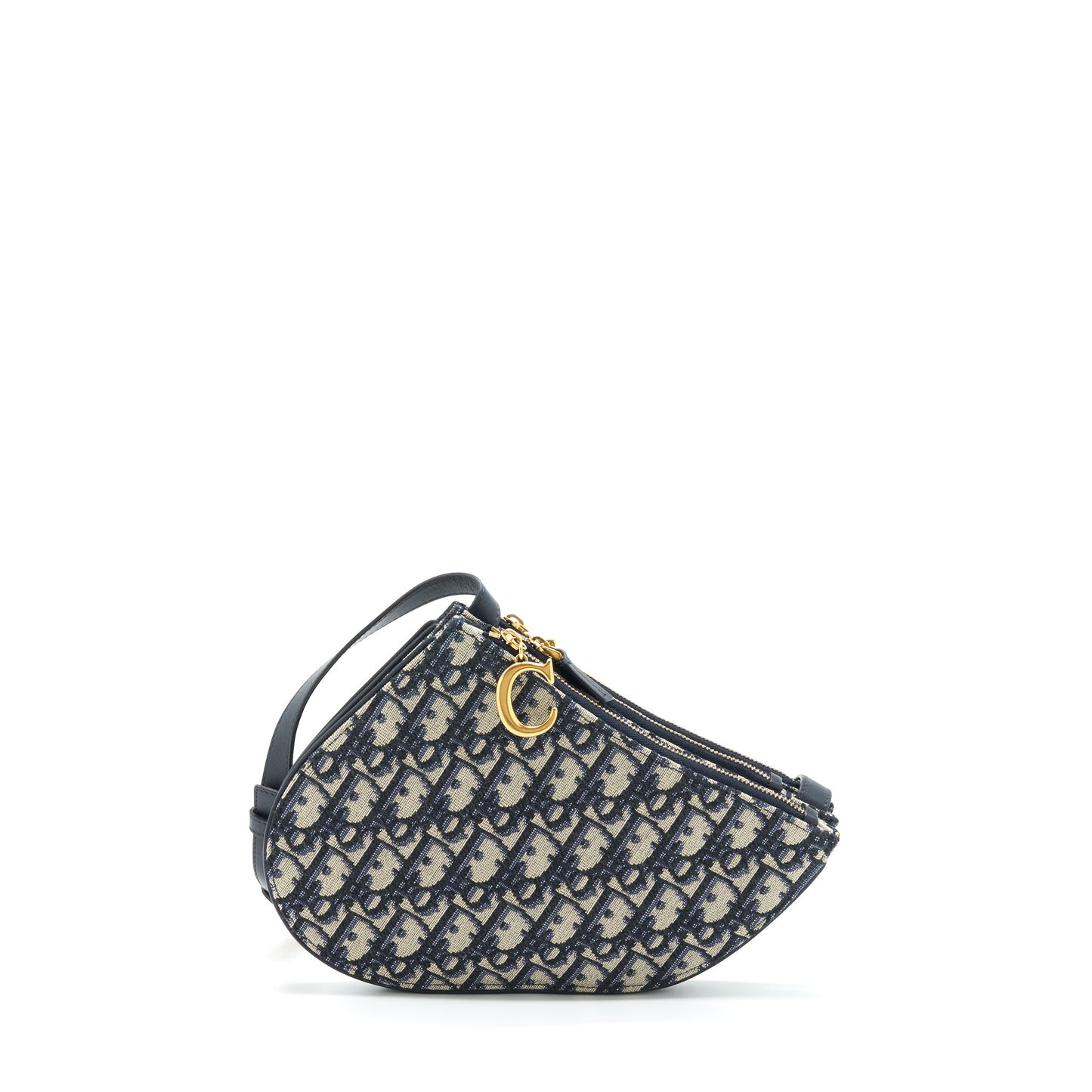 Dior Saddle Pouch Blue Oblique Canvas