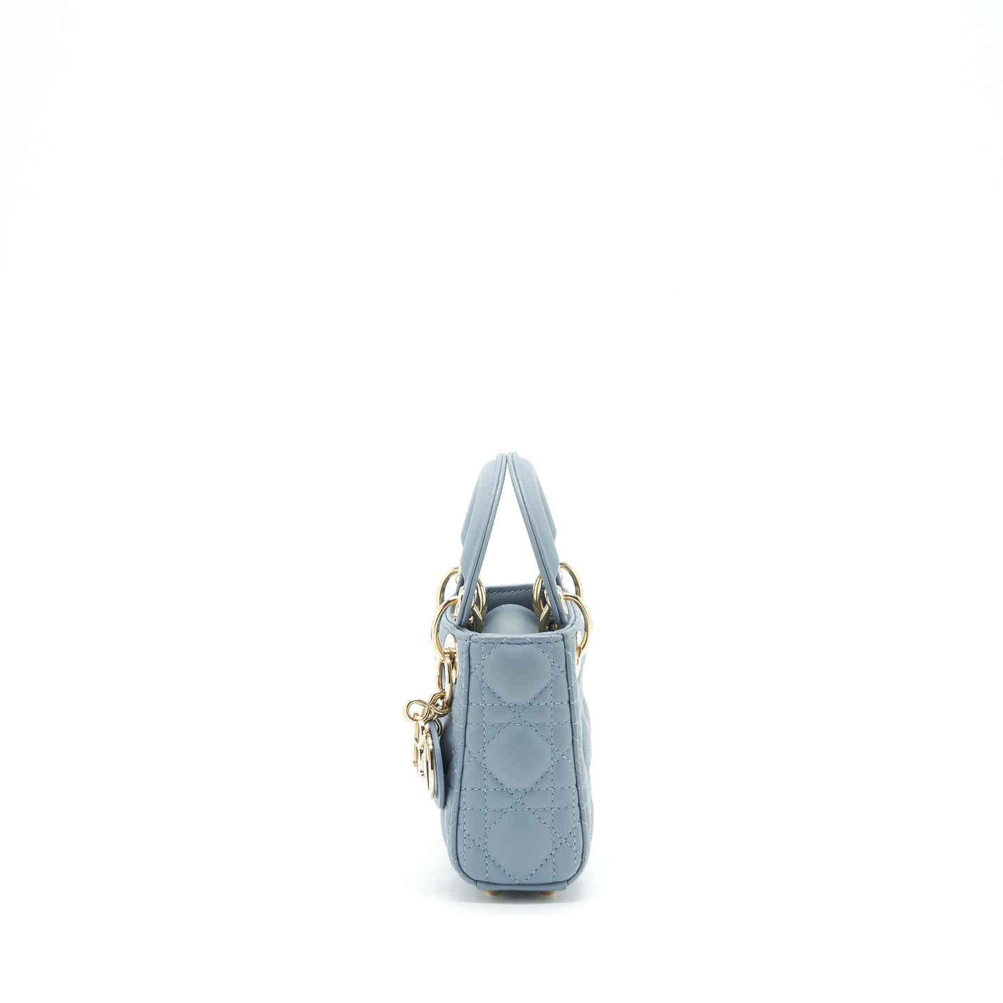 Dior Micro Lady Dior Purse Cannage Lambskin Cloud Blue