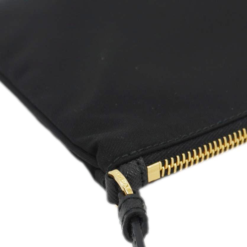 PRADA Tessuto Nylon Pochette Hobo Bag Black