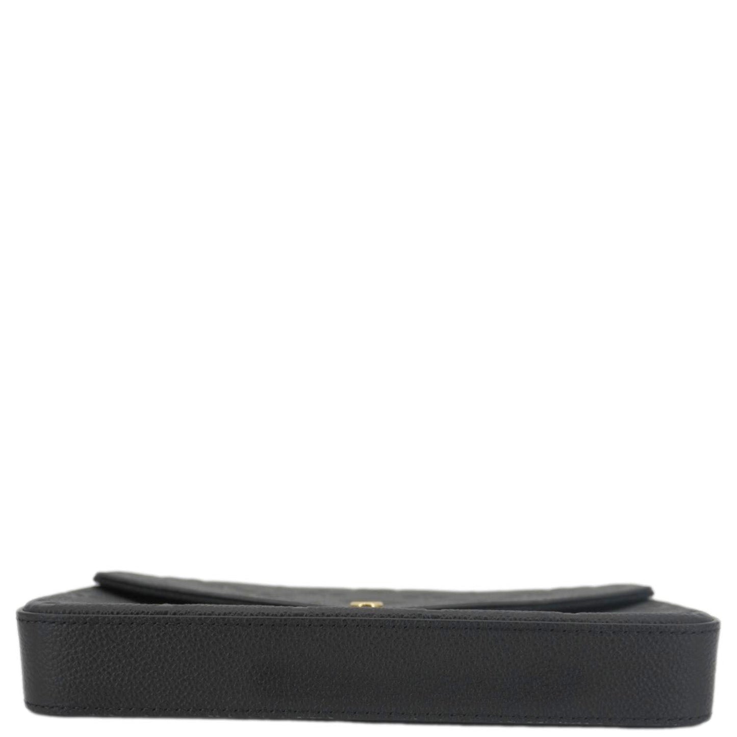 LOUIS VUITTON Felicie Pochette Empreinte Leather Crossbody Bag Black