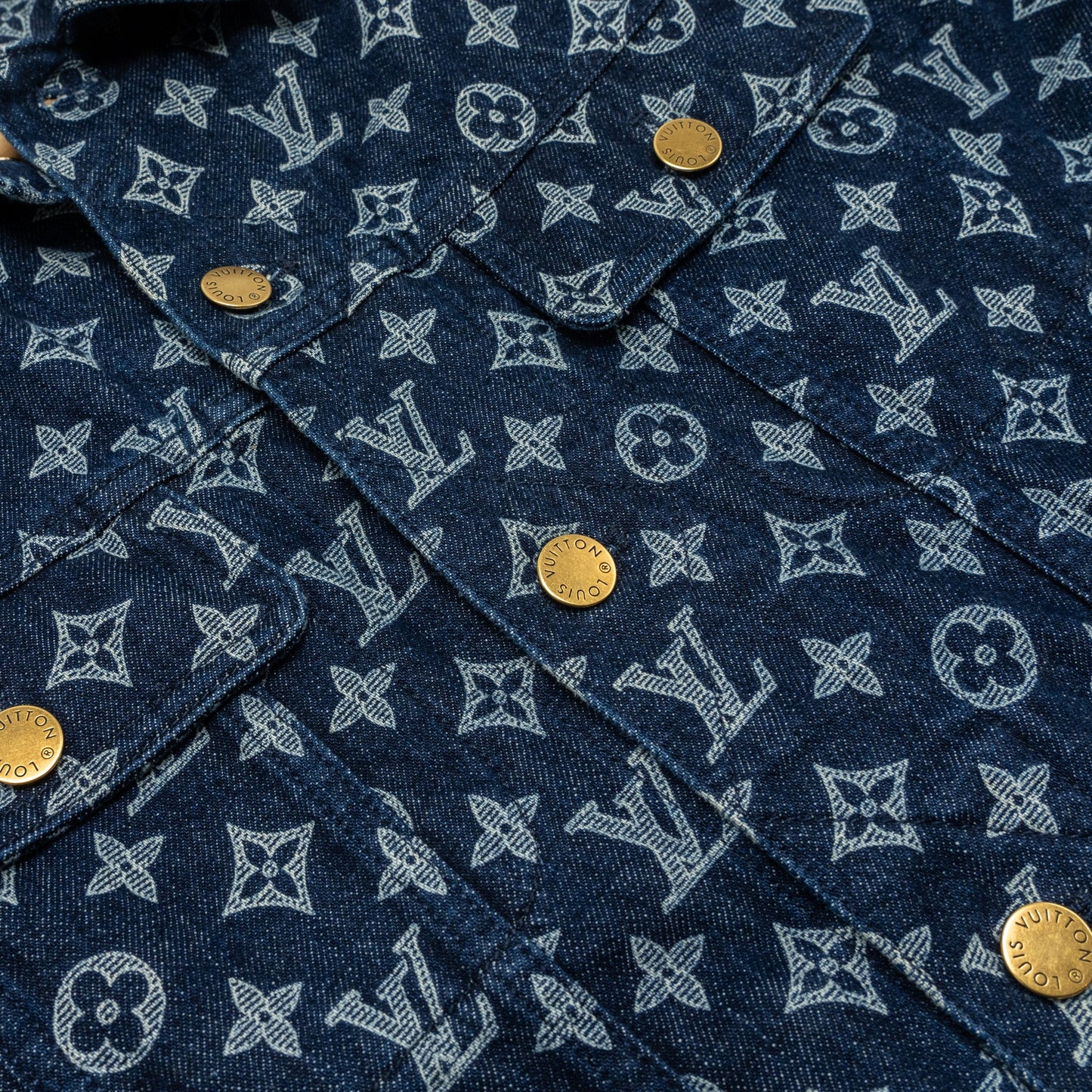 Louis Vuitton size 48 denim jacket dark blue