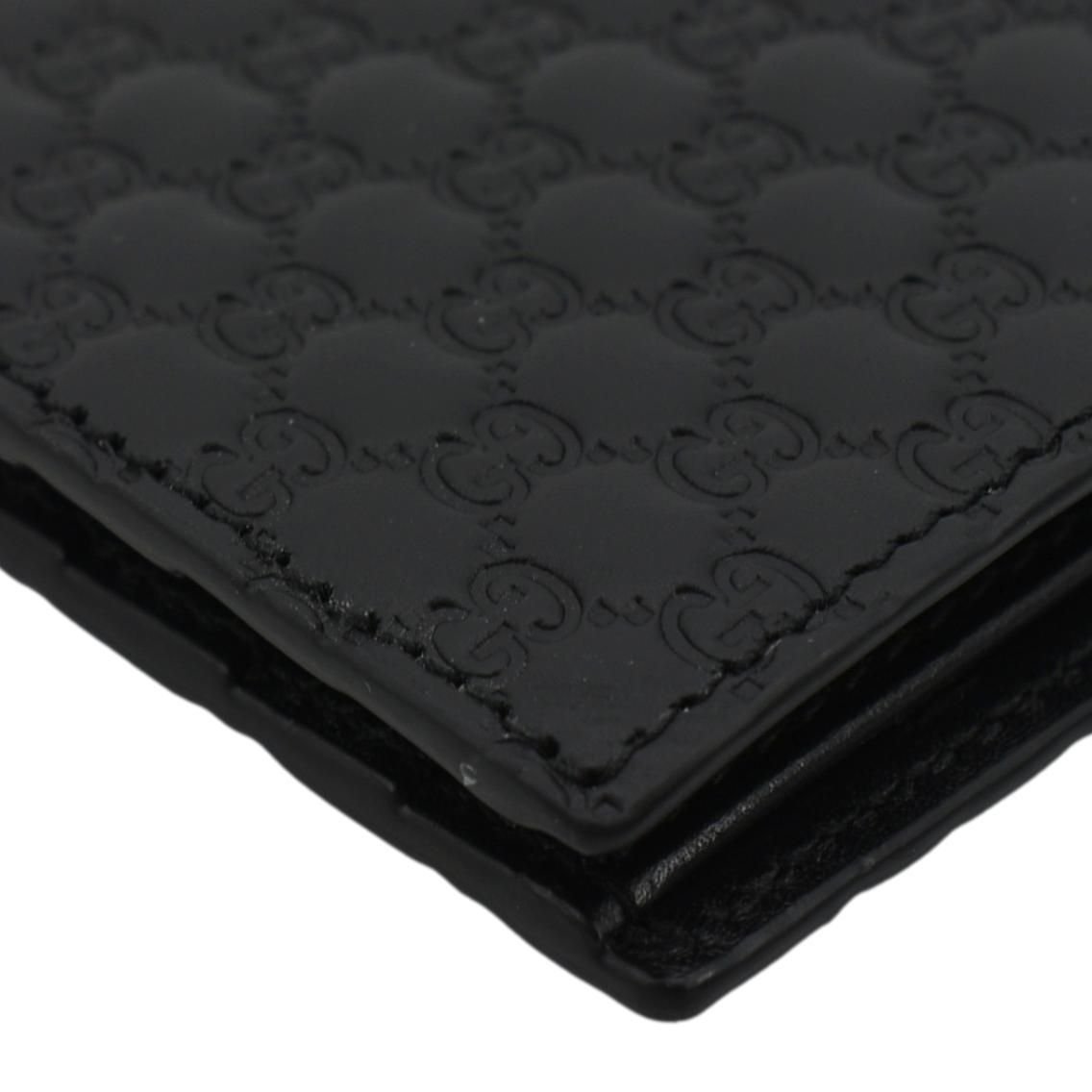 GUCCI Microguccissima Leather Bi-fold Wallet Black 260987