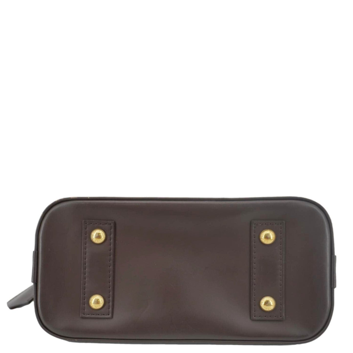 LOUIS VUITTON Alma BB Damier Ebene Satchel Shoulder Bag Brown