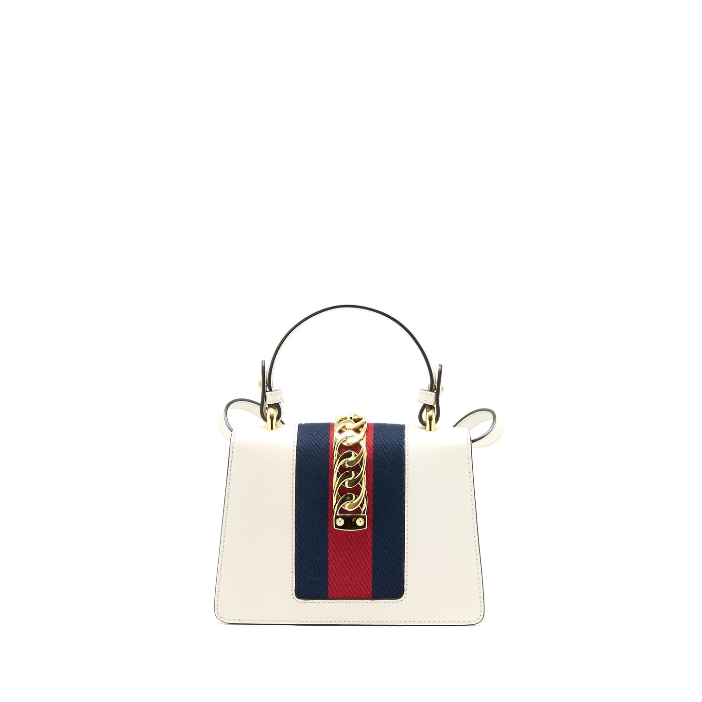 Gucci Mini Sylvia Top Handle Purse White