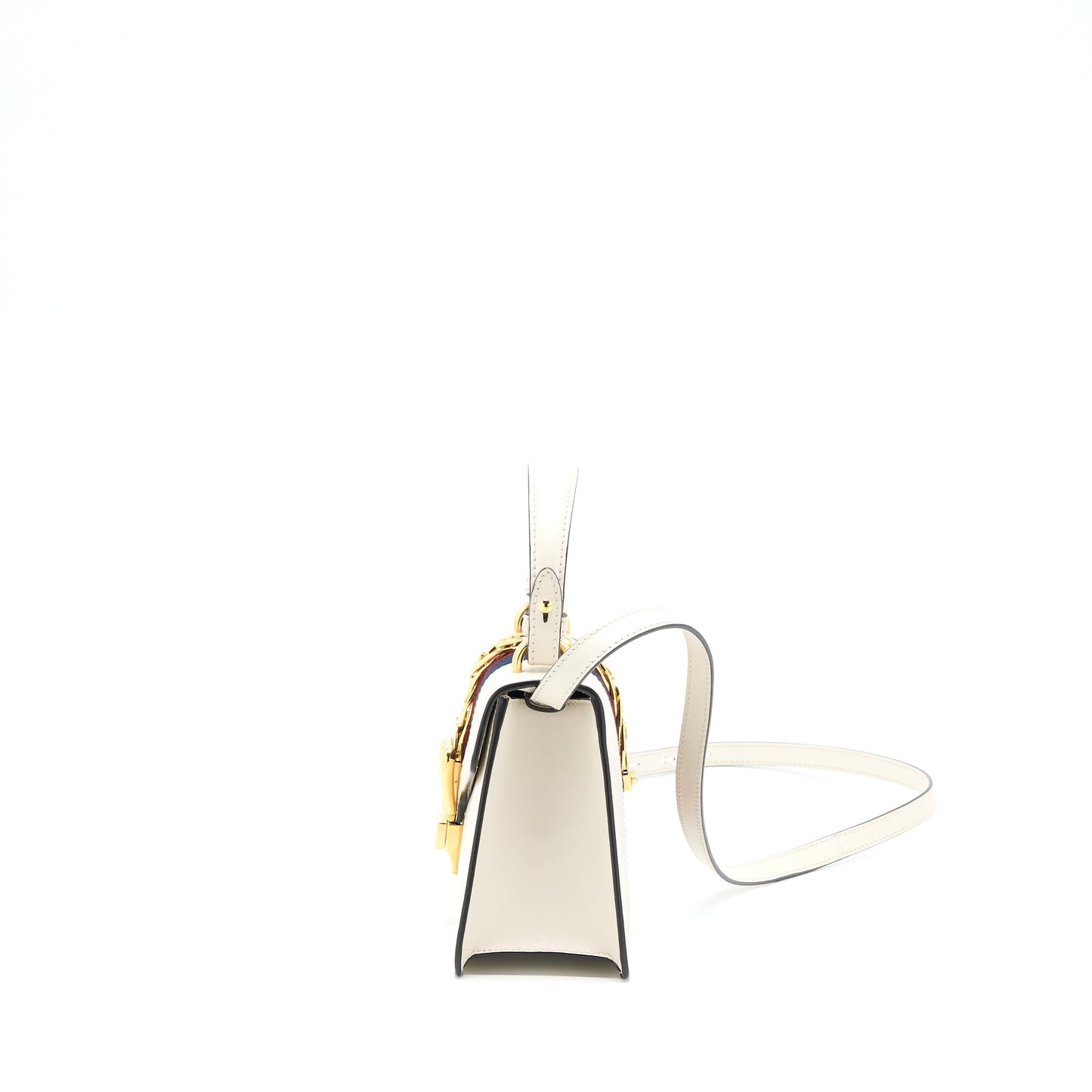 Gucci Mini Sylvia Top Handle Purse White
