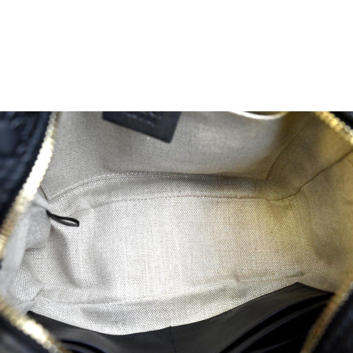 GUCCI Bree Mini GG Microguccissima Leather Crossbody Bag Black 449413