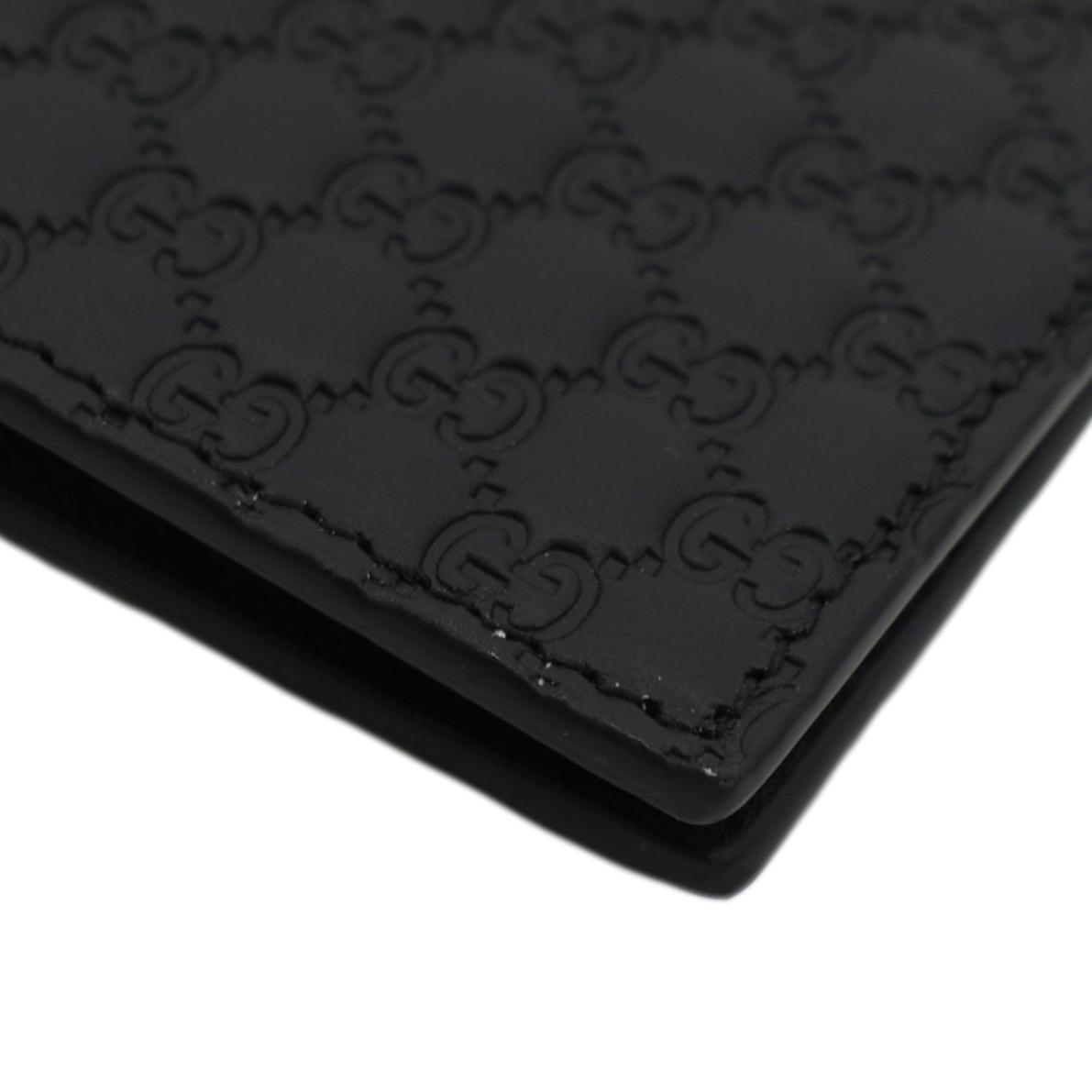 GUCCI Microguccissima Leather Bi-fold Wallet Black 260987