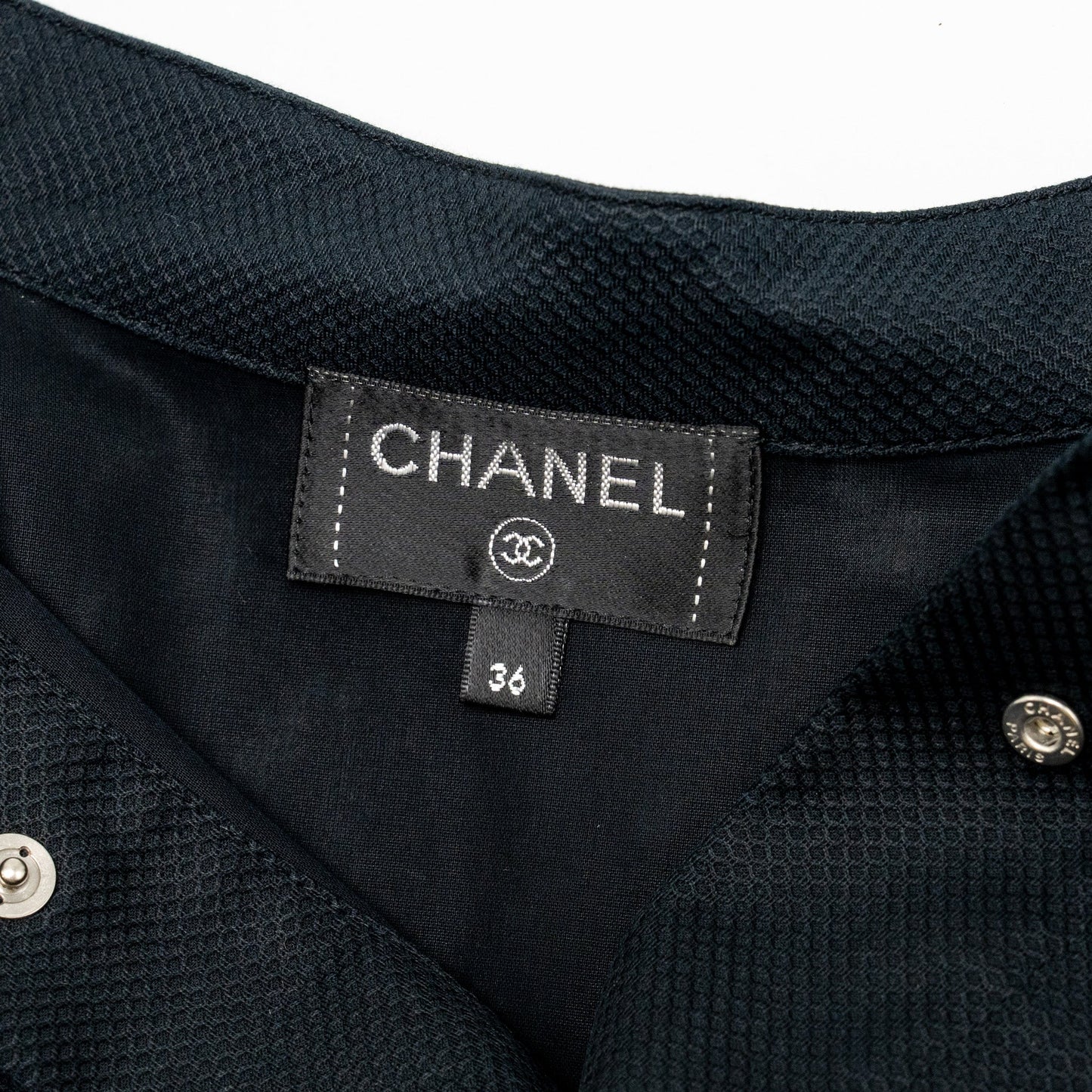 Chanel Size 36 Sleeveless Shirt Cotton Black