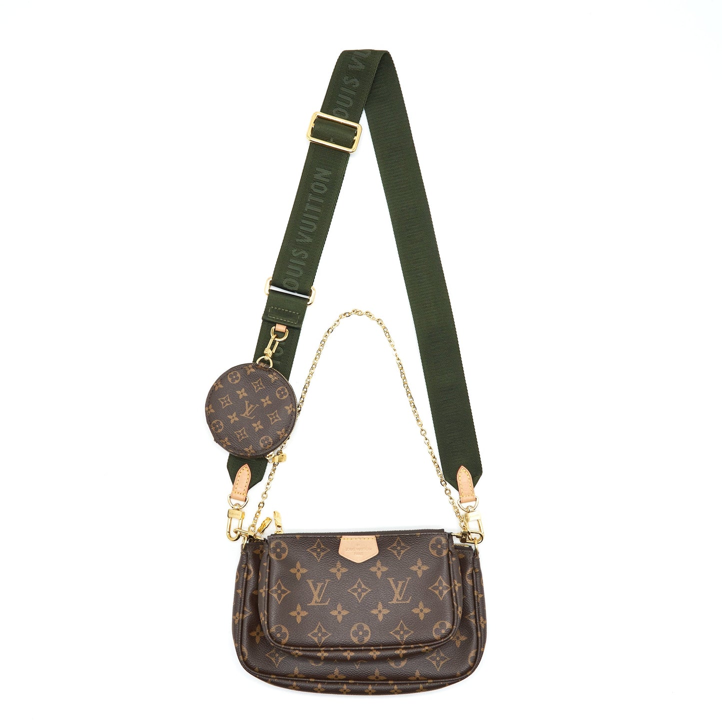 Louis Vuitton Multi Pochette Accessories Khaki Monogram Canvas
