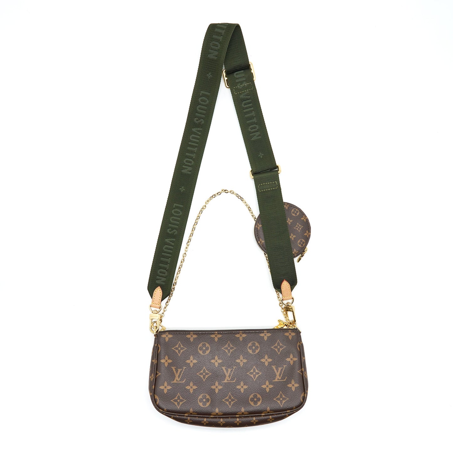 Louis Vuitton Multi Pochette Accessories Khaki Monogram Canvas