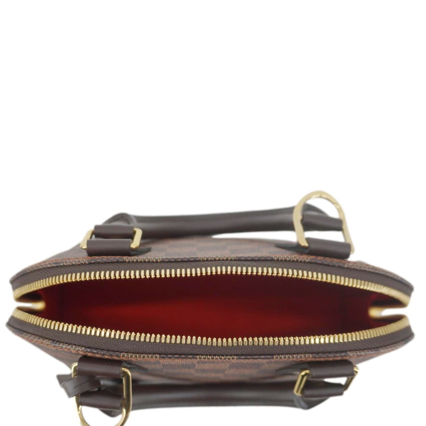 LOUIS VUITTON Alma BB Damier Ebene Satchel Shoulder Bag Brown