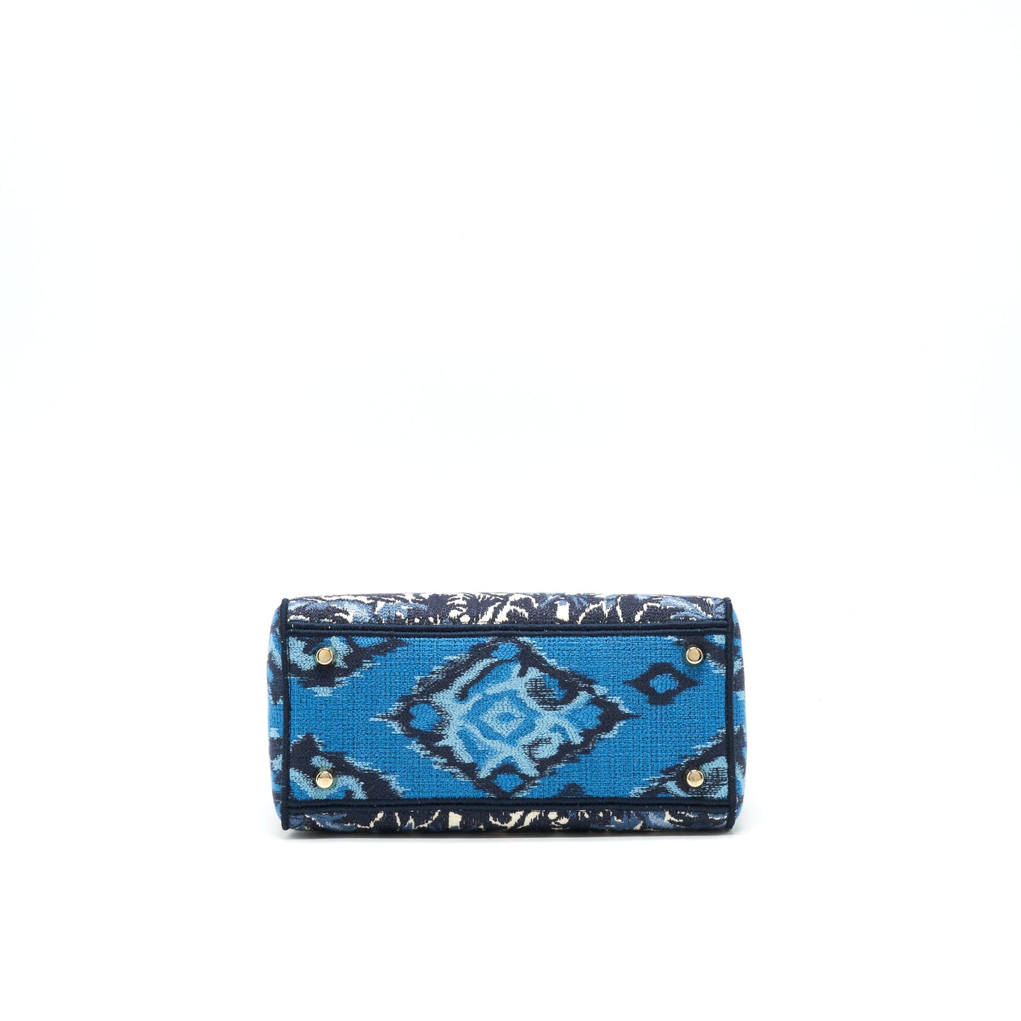 Dior Medium Lady D-Lite Purse Aqua Blue Toile De Jouy Embroidery