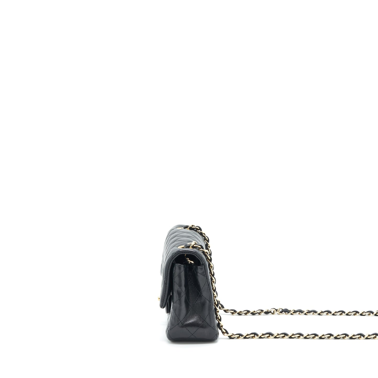 Chanel Mini Rectangular Flap Bag Lambskin Black GHW