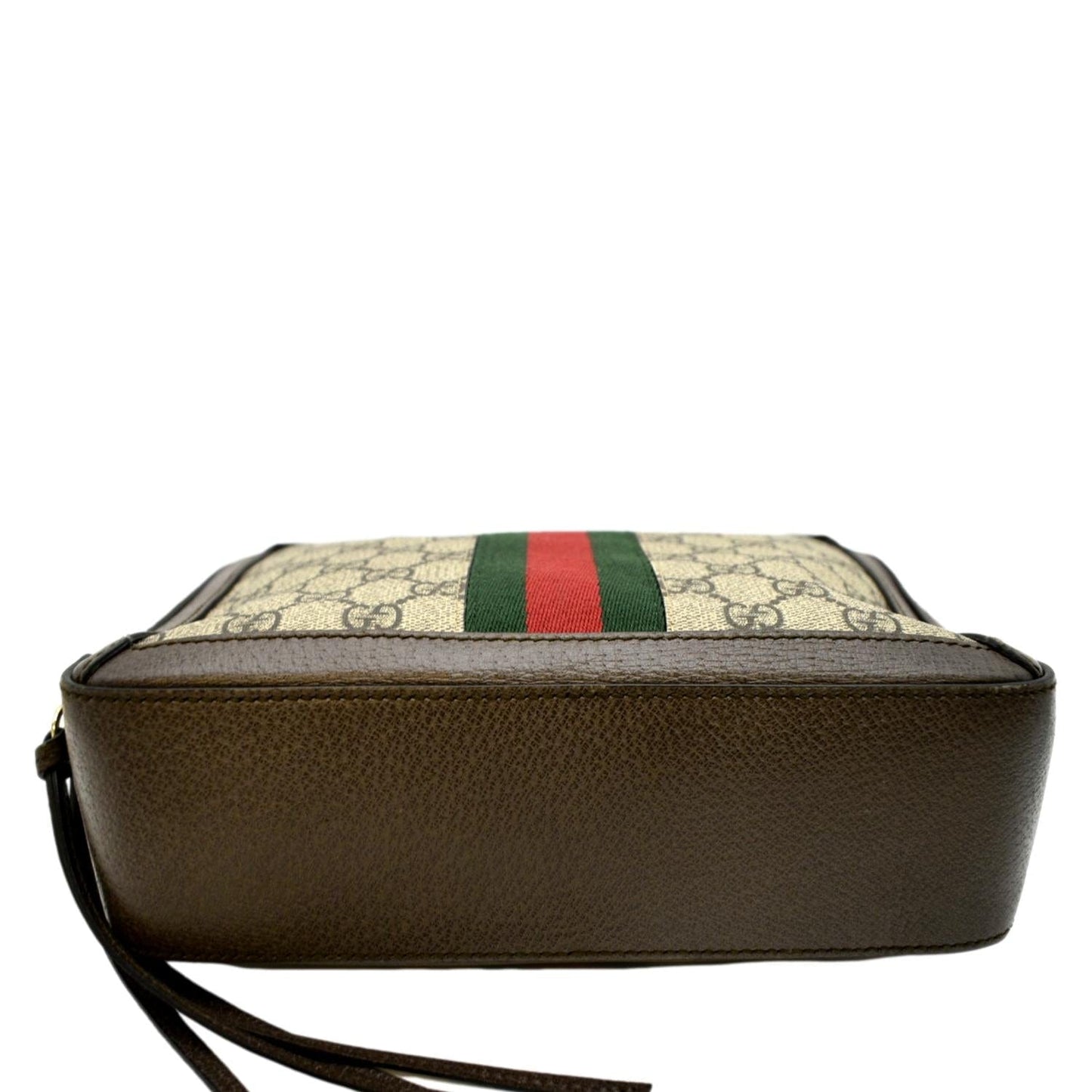 GUCCI Ophidia Web Small GG Supreme Canvas Shoulder Bag Beige 550622