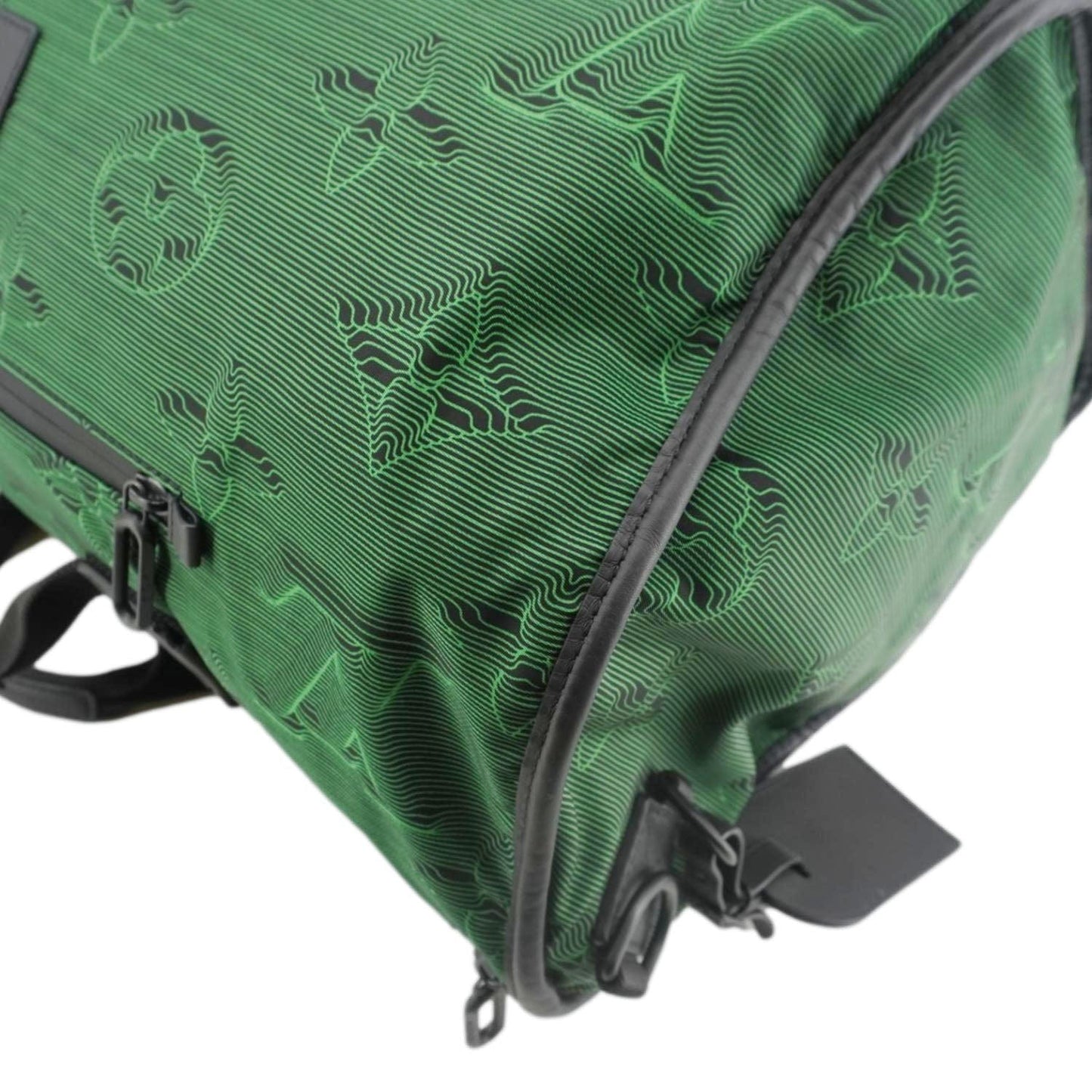 LOUIS VUITTON Keepall 50 Bandouliere 2054 3D Reversible Nylon Travel Bag Green
