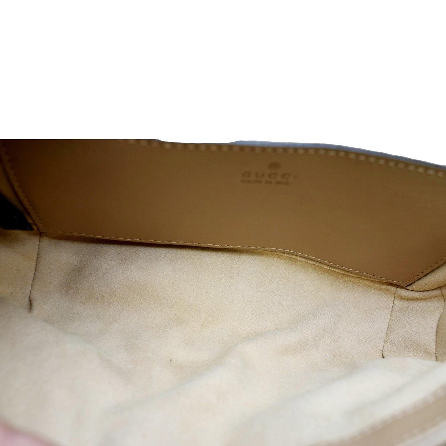 GUCCI GG Marmont Mini Leather Shoulder Bag Beige 446744