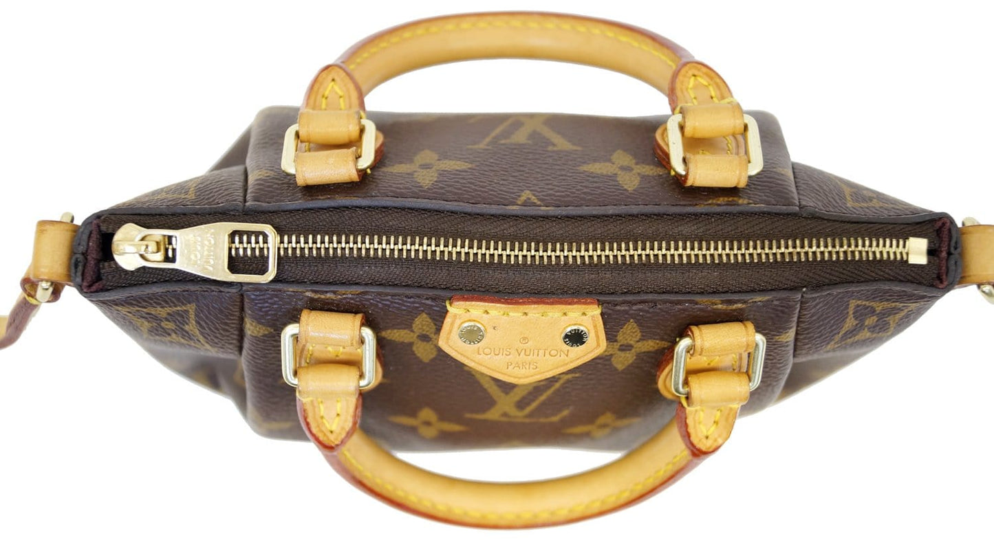 LOUIS VUITTON Nano Turenne Brown Monogram Canvas  Crossbody Bag