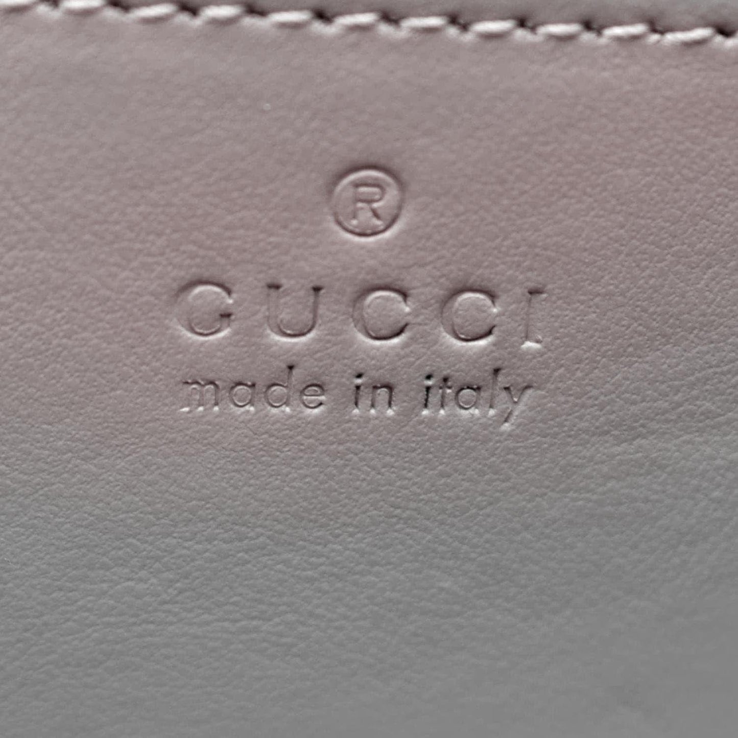 GUCCI GG Marmont Mini Leather Shoulder Bag Beige 446744