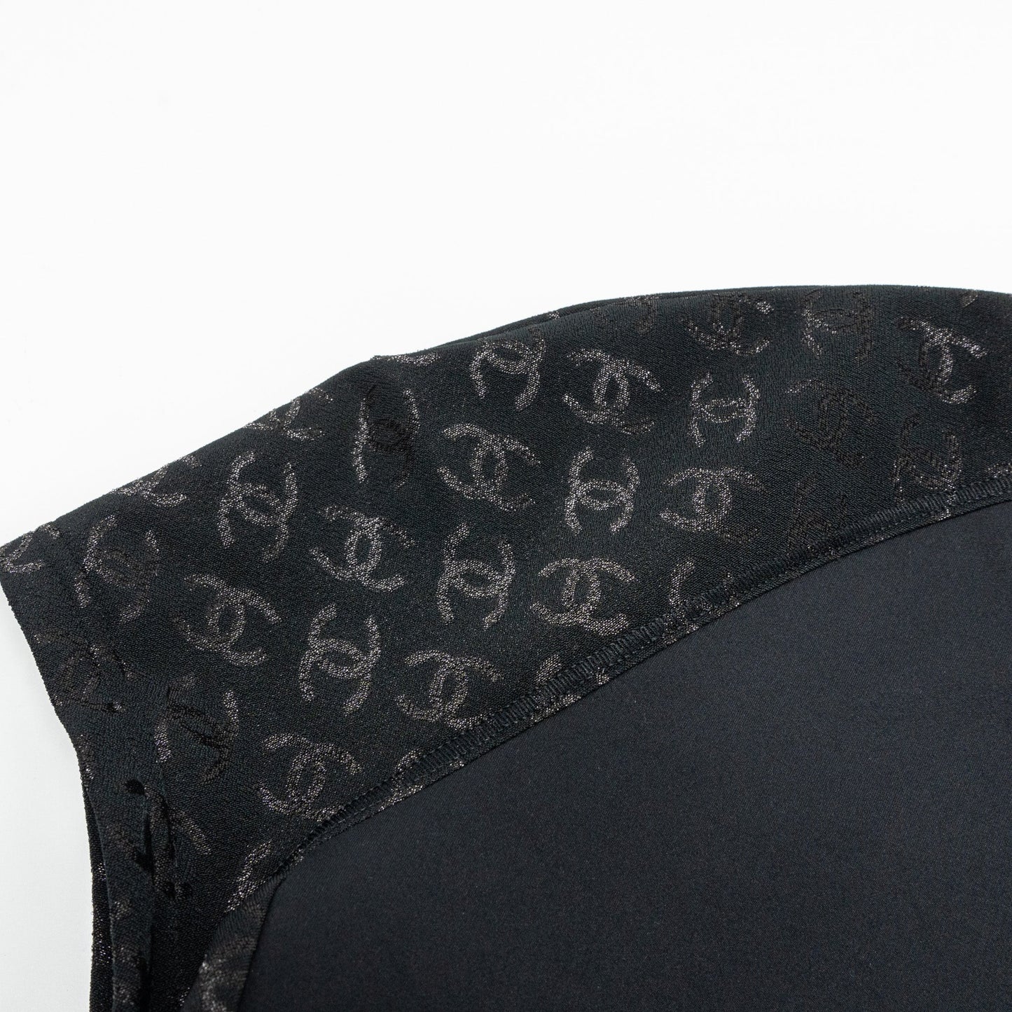 Chanel size36 24C top short sleeves T-shirt black
