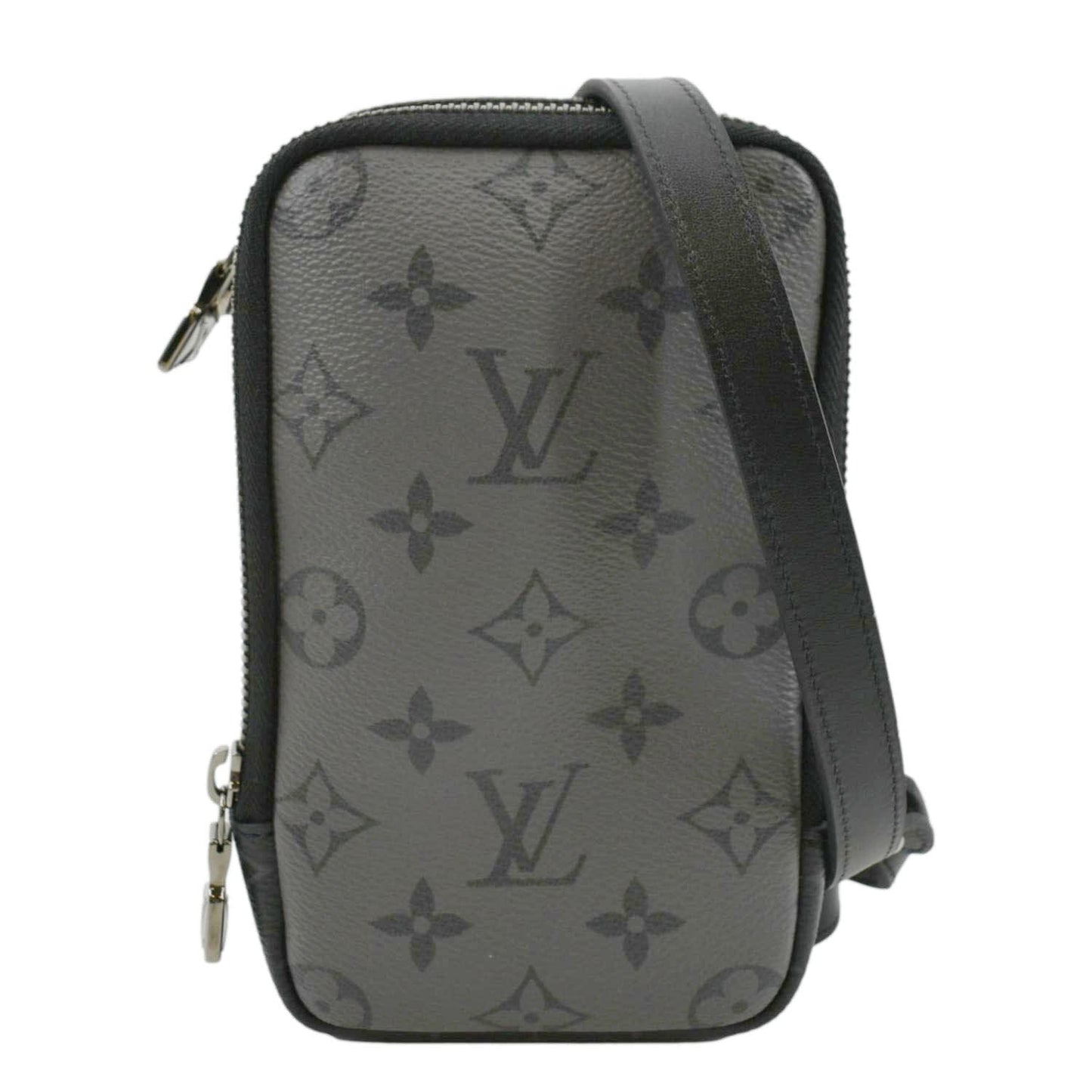 LOUIS VUITTON Double Monogram Eclipse Phone Pouch Black