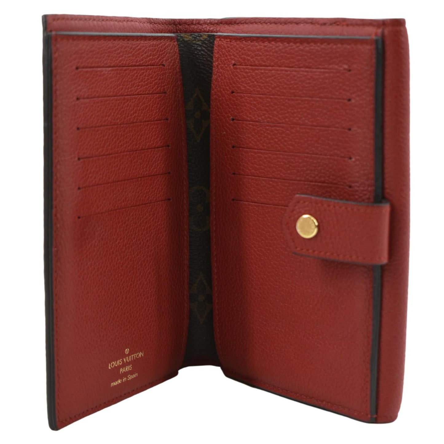 LOUIS VUITTON Pallas Compact Monogram Canvas Wallet Cerise