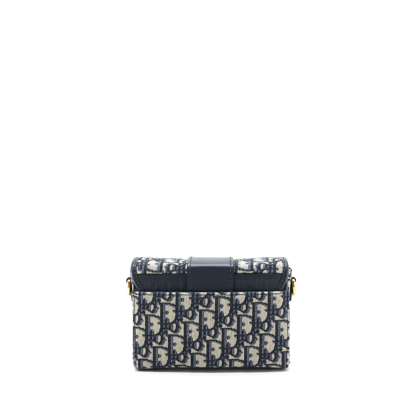 Dior 30 Montaigne Mini Box Purse Blue Oblique