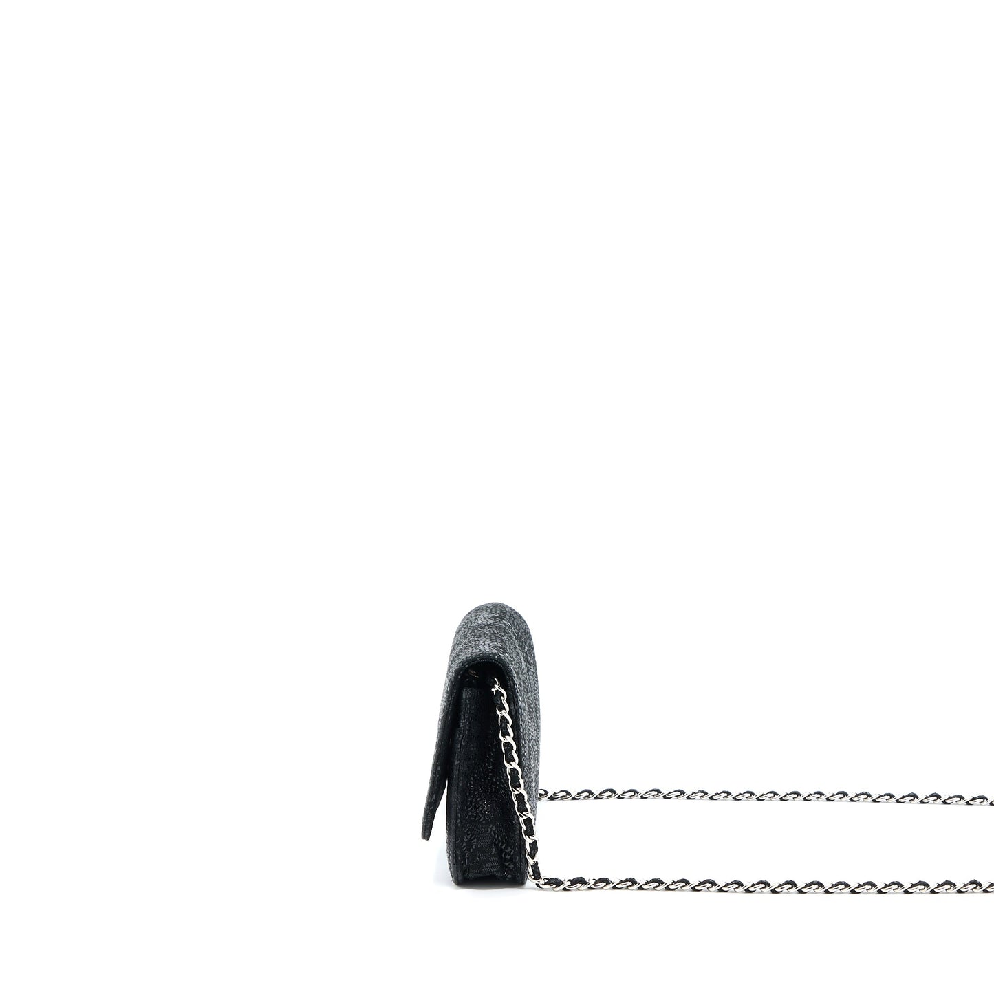 Chanel Seasonal Wallet On Chain Fabric Black SHW