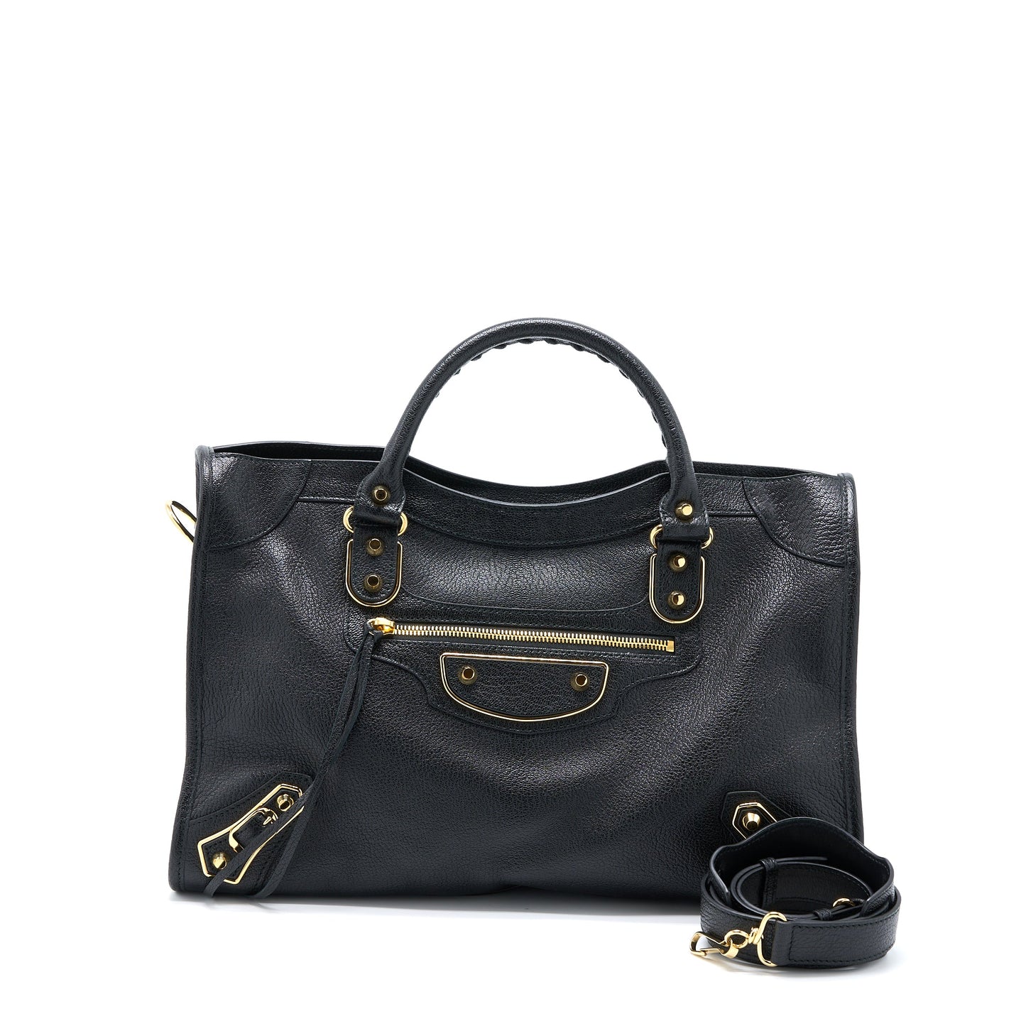 Balenciaga Edge City Purse Goatskin Black