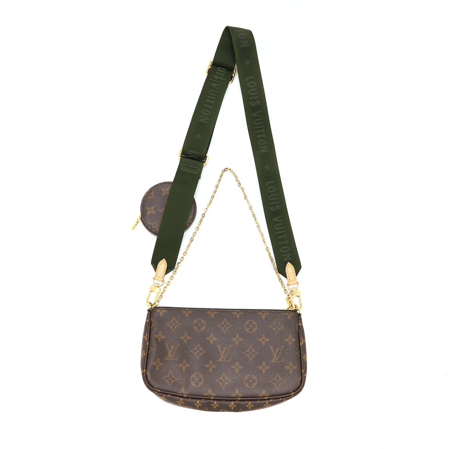 Louis Vuitton Multi Pochette Khaki Strap Monogram Canvas