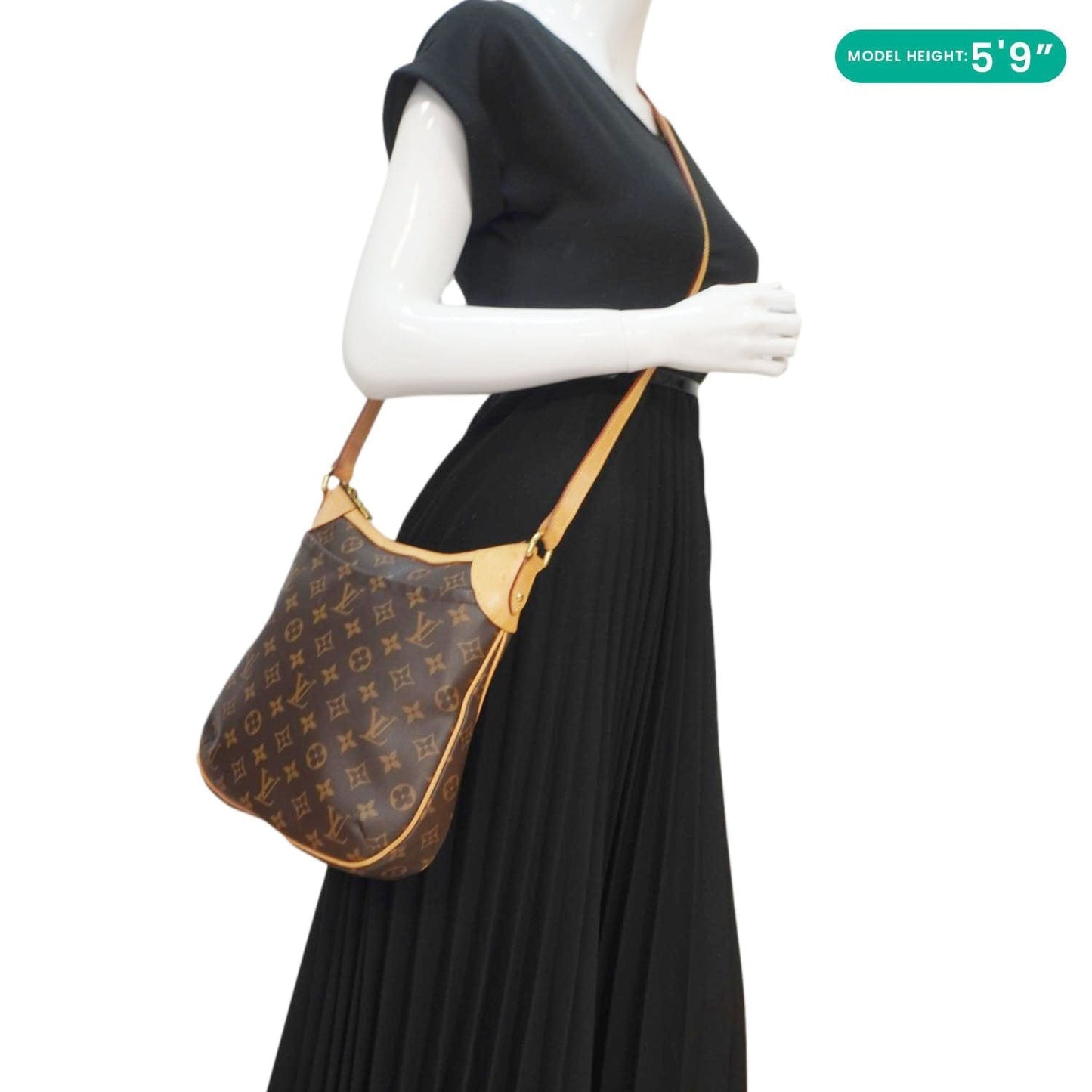 LOUIS VUITTON Odeon PM Monogram Canvas Shoulder Bag Brown