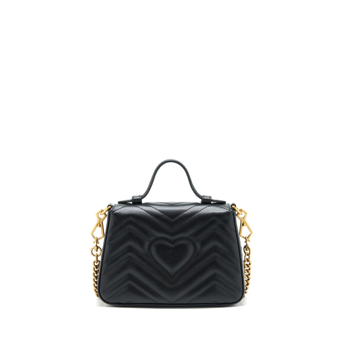 Gucci Marmont Mini Top Handle Purse Black