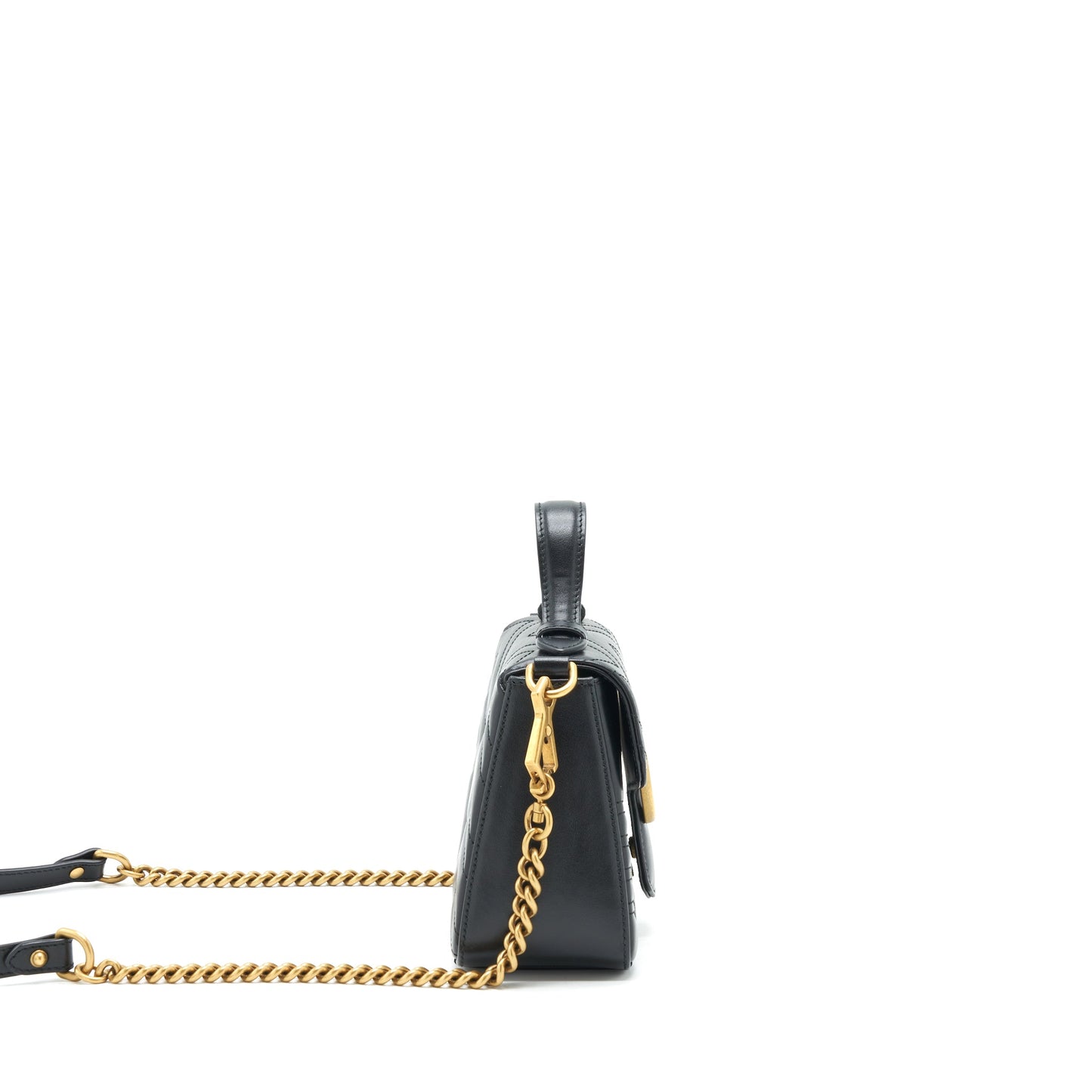 Gucci Marmont Mini Top Handle Purse Black