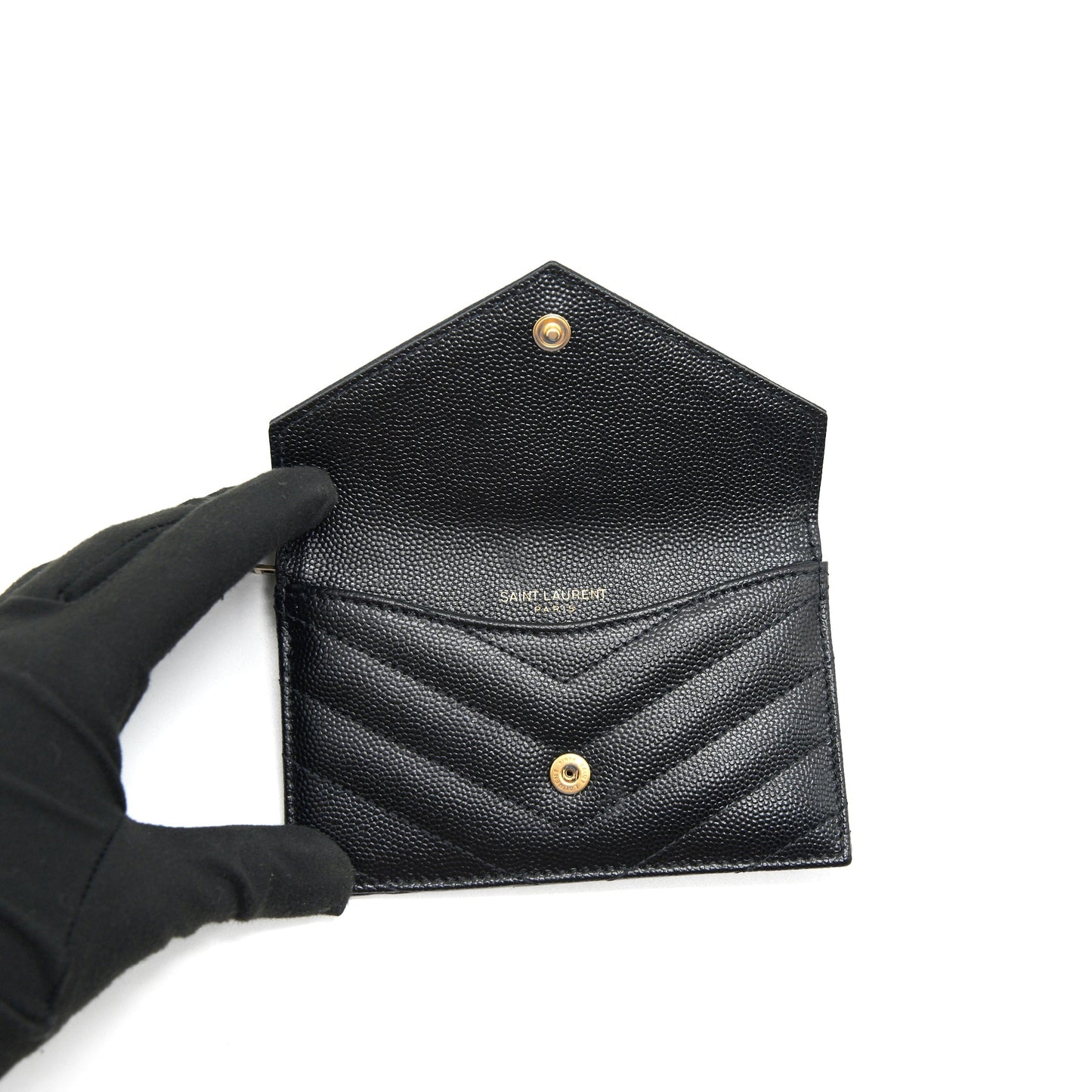 Saint Laurent / Zipped Cardholder in Black