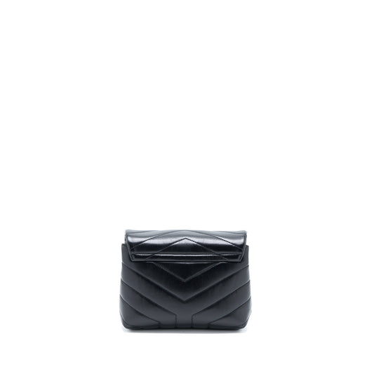 Saint Laurent LouLou Toy Strap Purse Calfskin Black