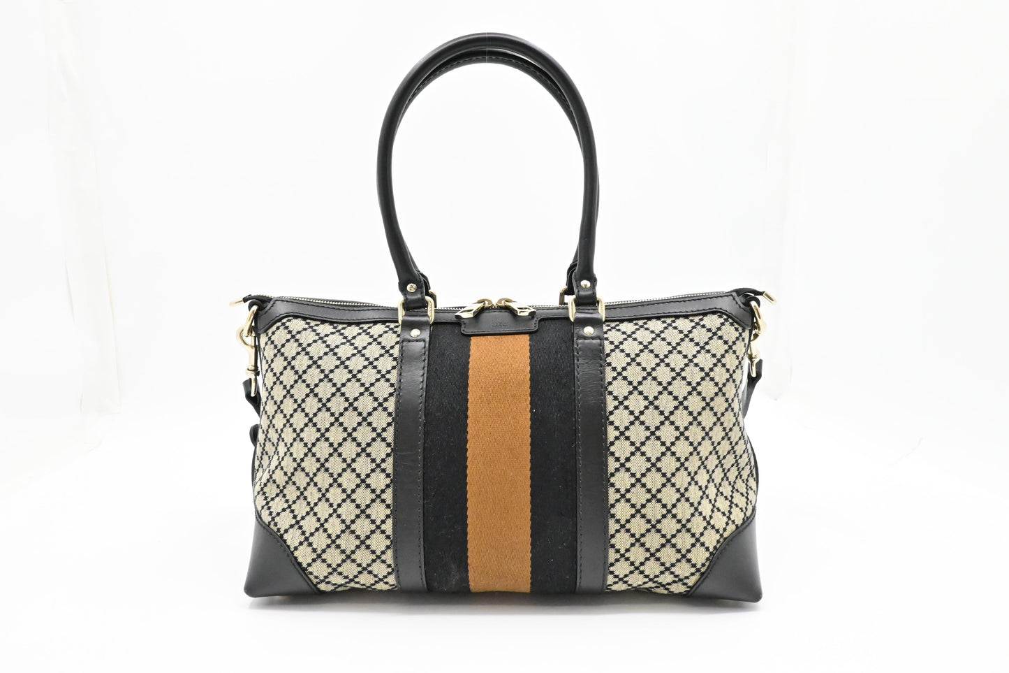 Gucci 2-Way Bag in Black Diamante Canvas