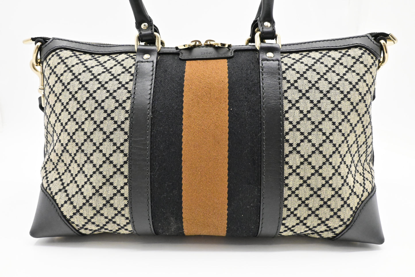 Gucci 2-Way Bag in Black Diamante Canvas