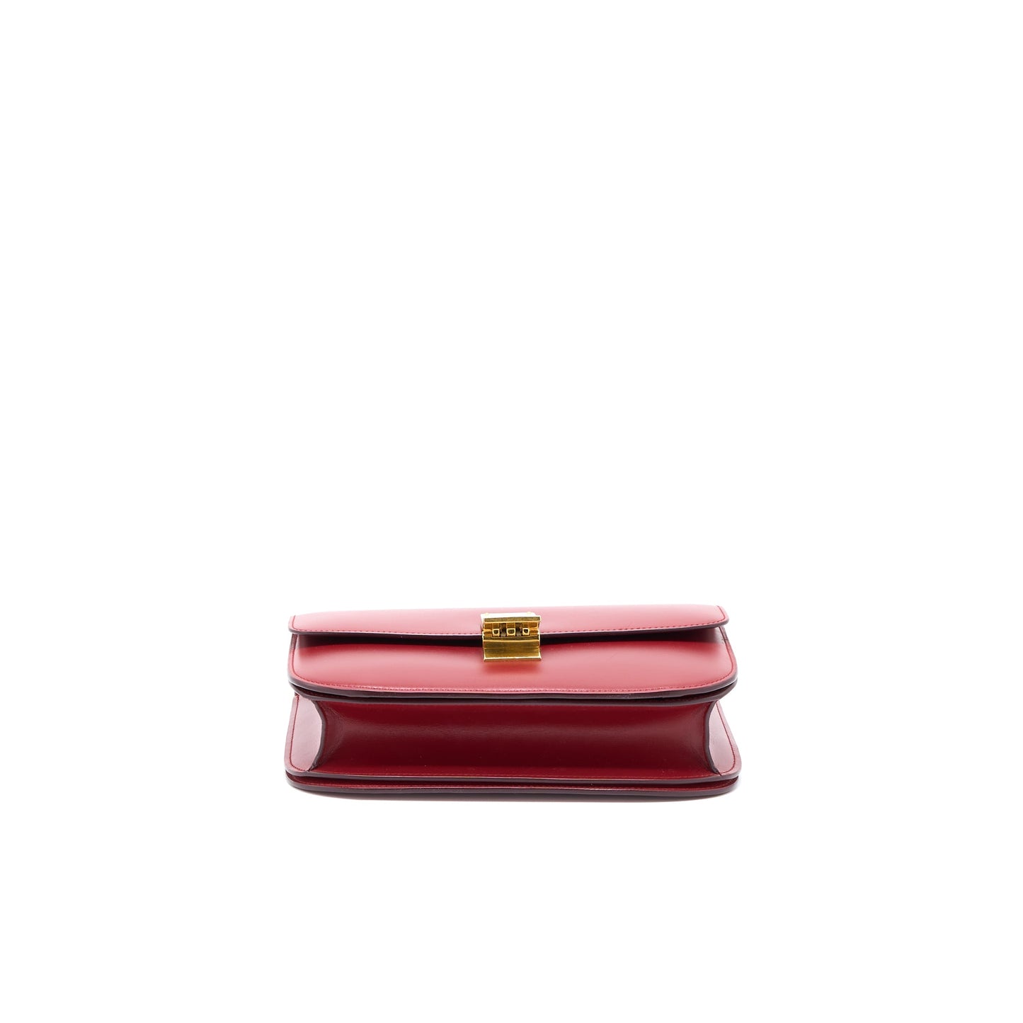 Celine Medium Classic Box Purse Calfskin Red