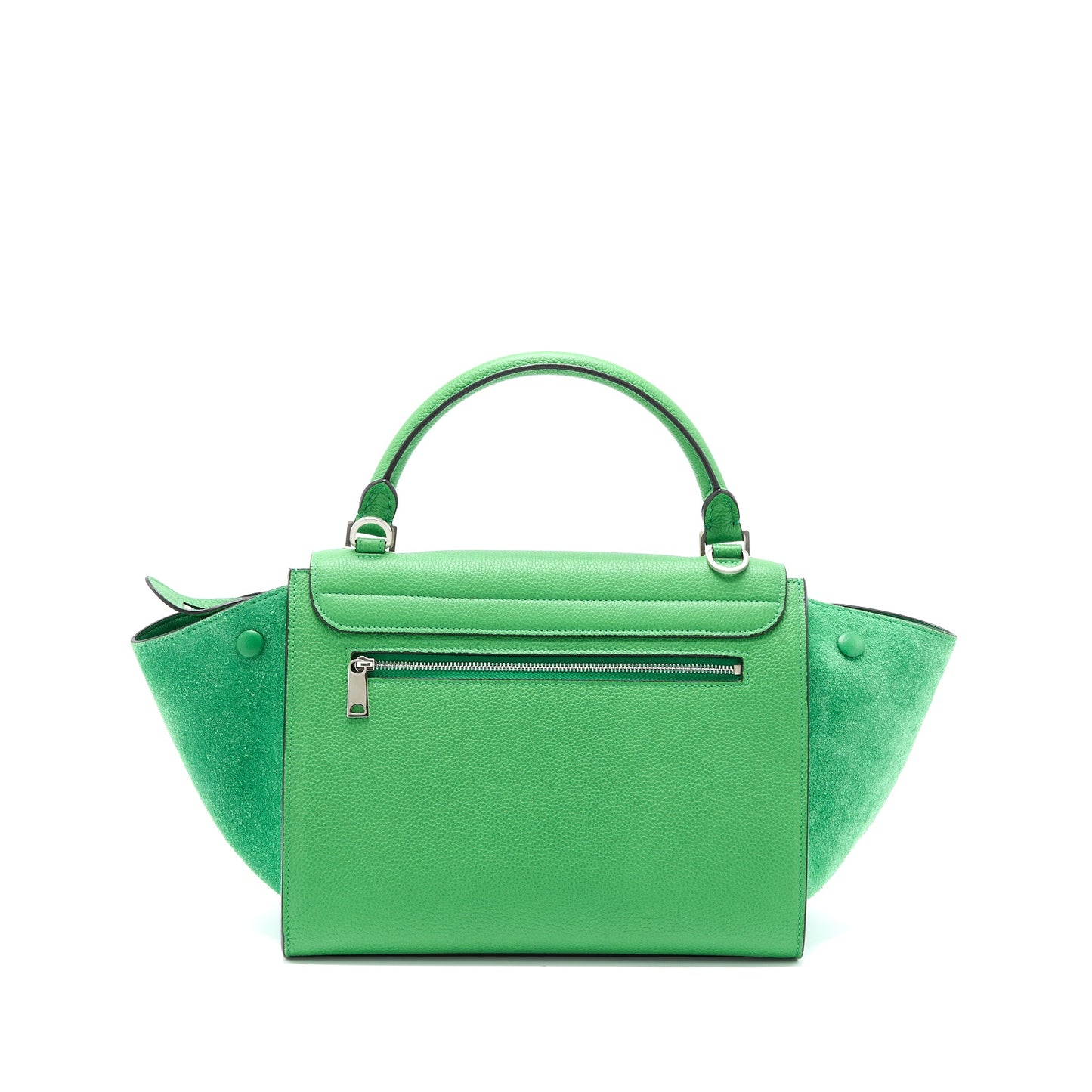 Celine Small Trapeze Purse Calfskin/Suede Green