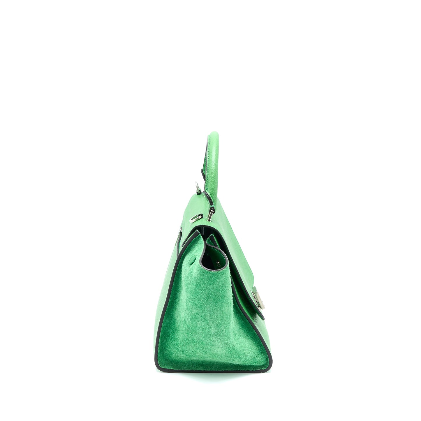 Celine Small Trapeze Purse Calfskin/Suede Green