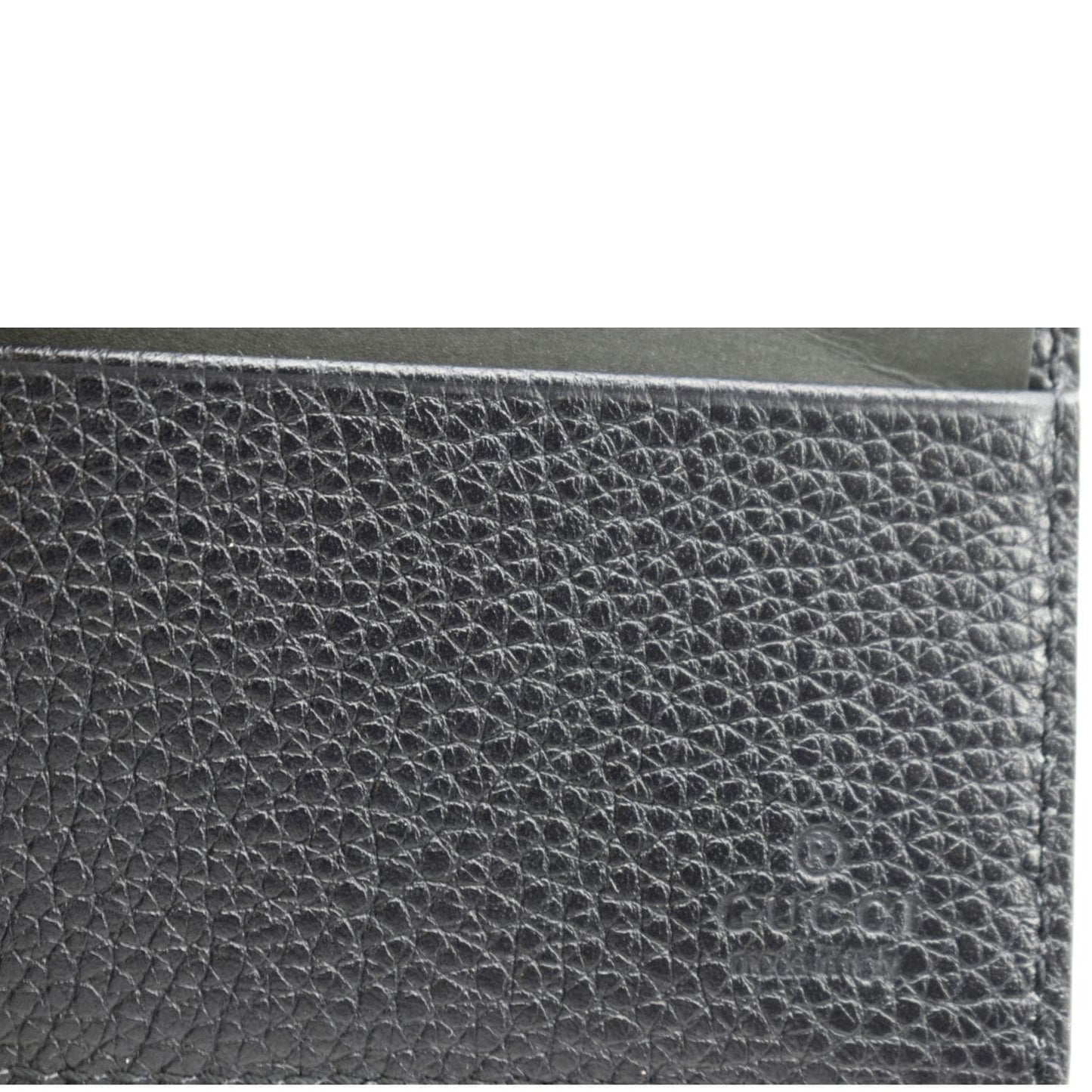 GUCCI Bi-Fold Leather Wallet Navy Blue 428726