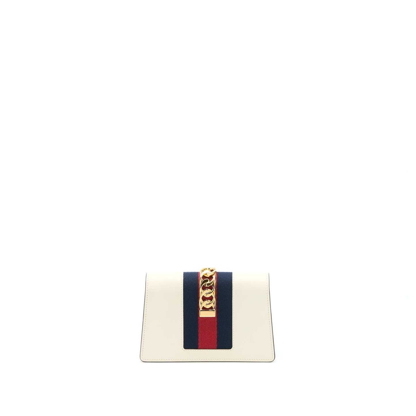 Gucci Sylvie Mini Chain Purse Calfskin White