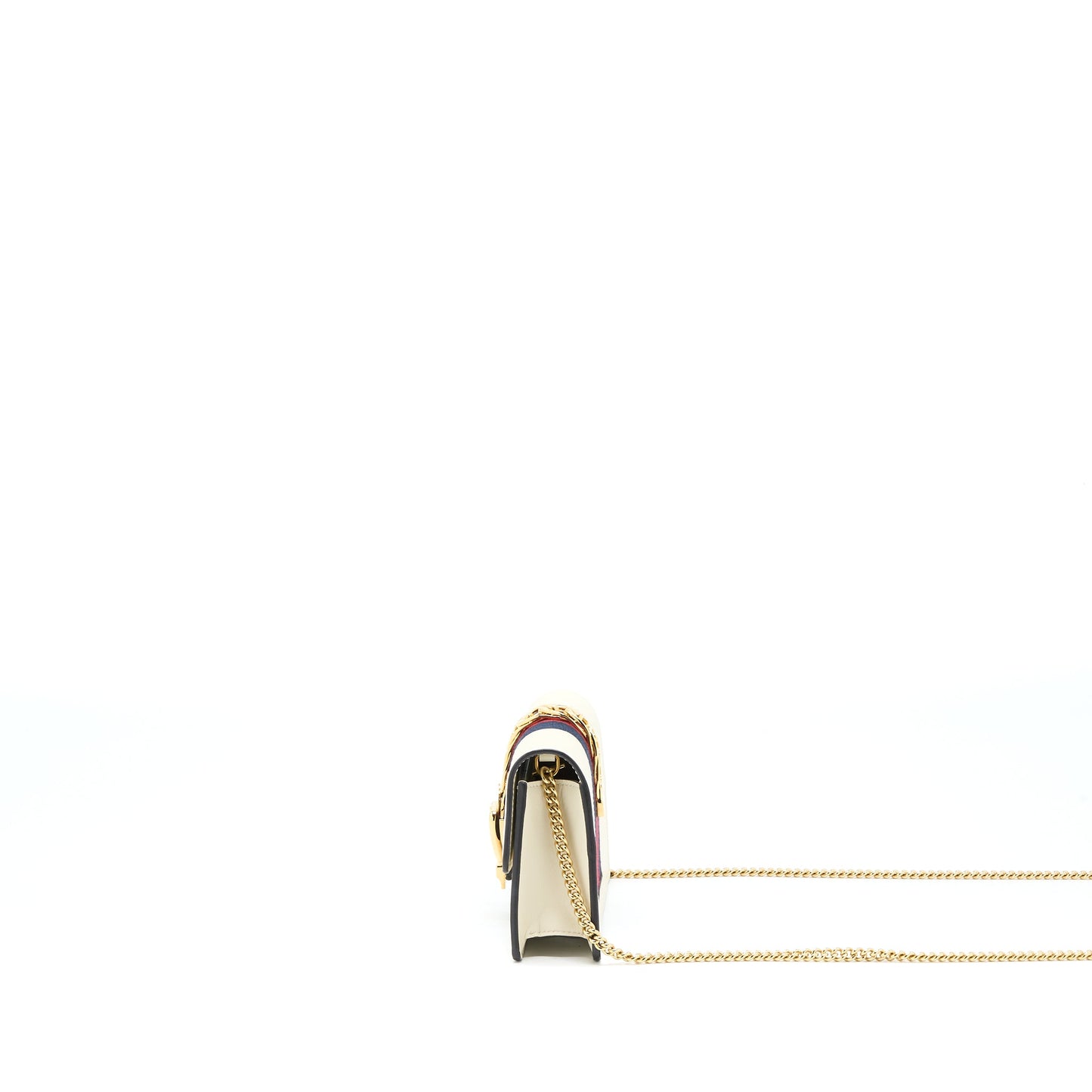 Gucci Sylvie Mini Chain Purse Calfskin White