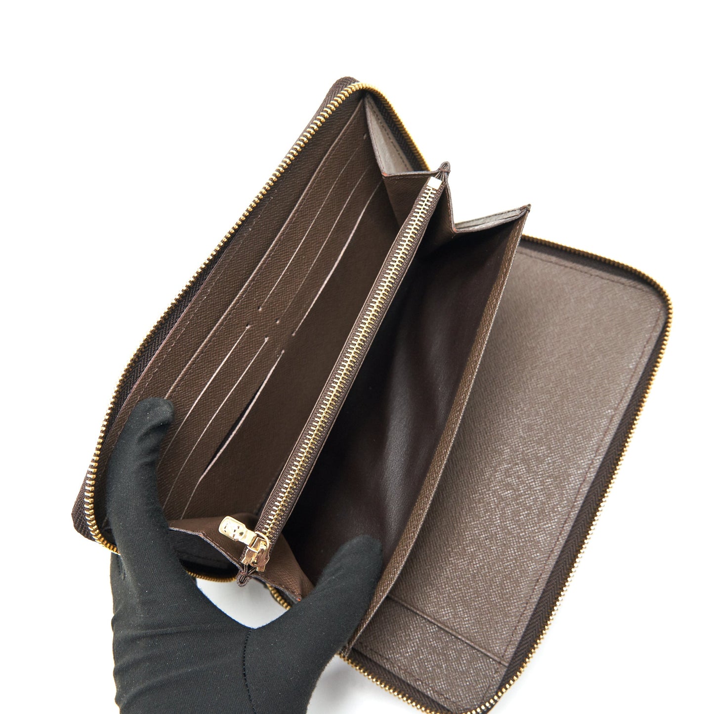 LOUIS VUITTON Zippy Wallet Damier Ebene Canvas